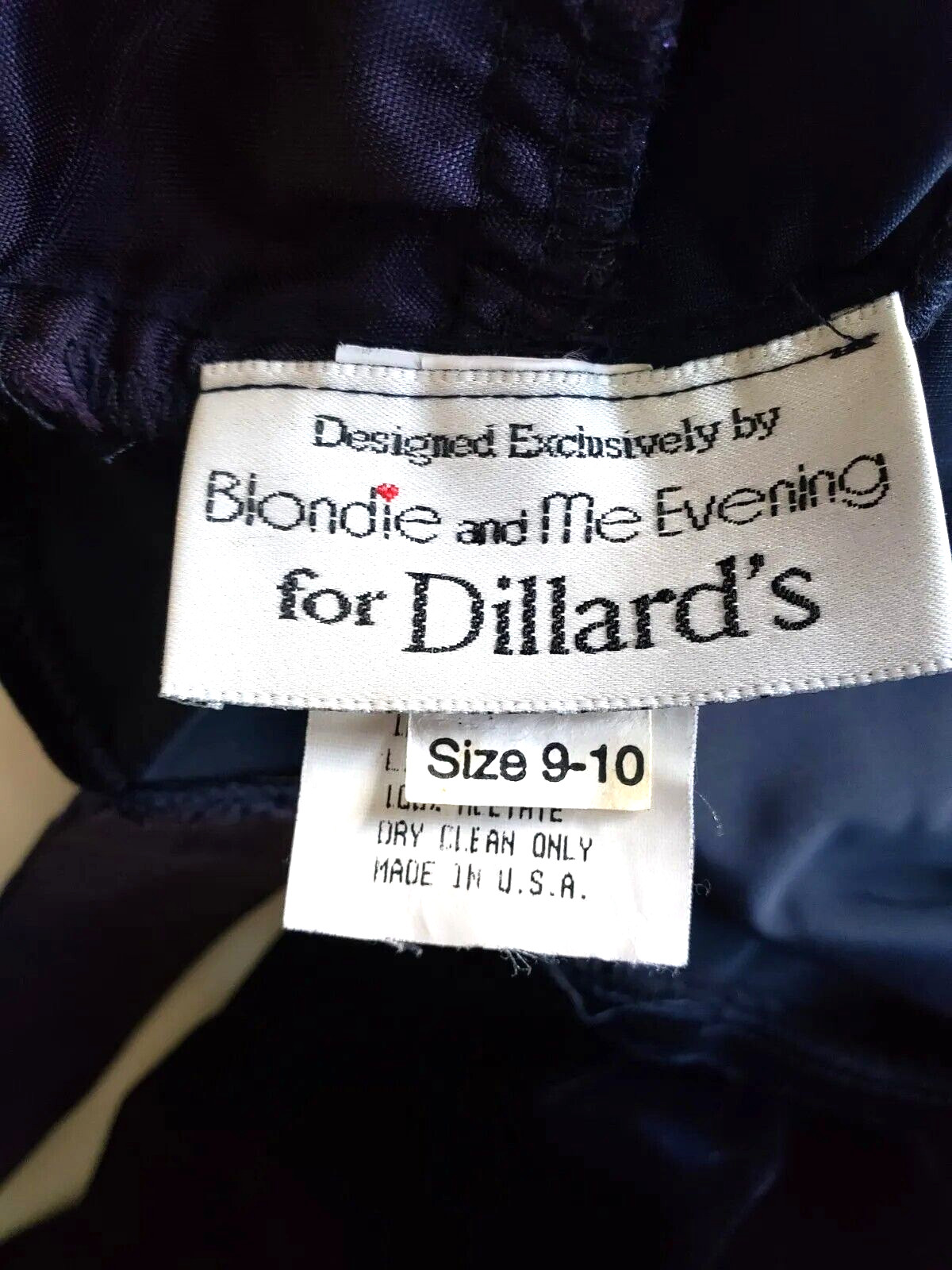 Glam Vtg Blondie & Me Evening Indigo Party Evening Maxi Dress 9/10 Velvet Body