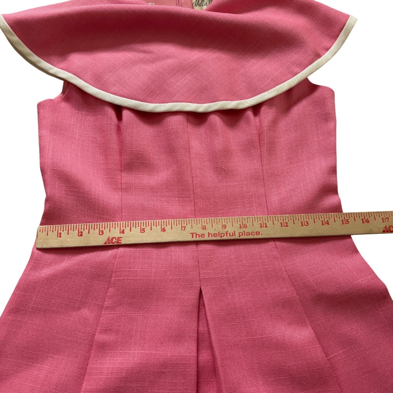 Mollie Parnis Women’s Shift Dress Small Vintage 60s Mod Retro Barbiecore Pink