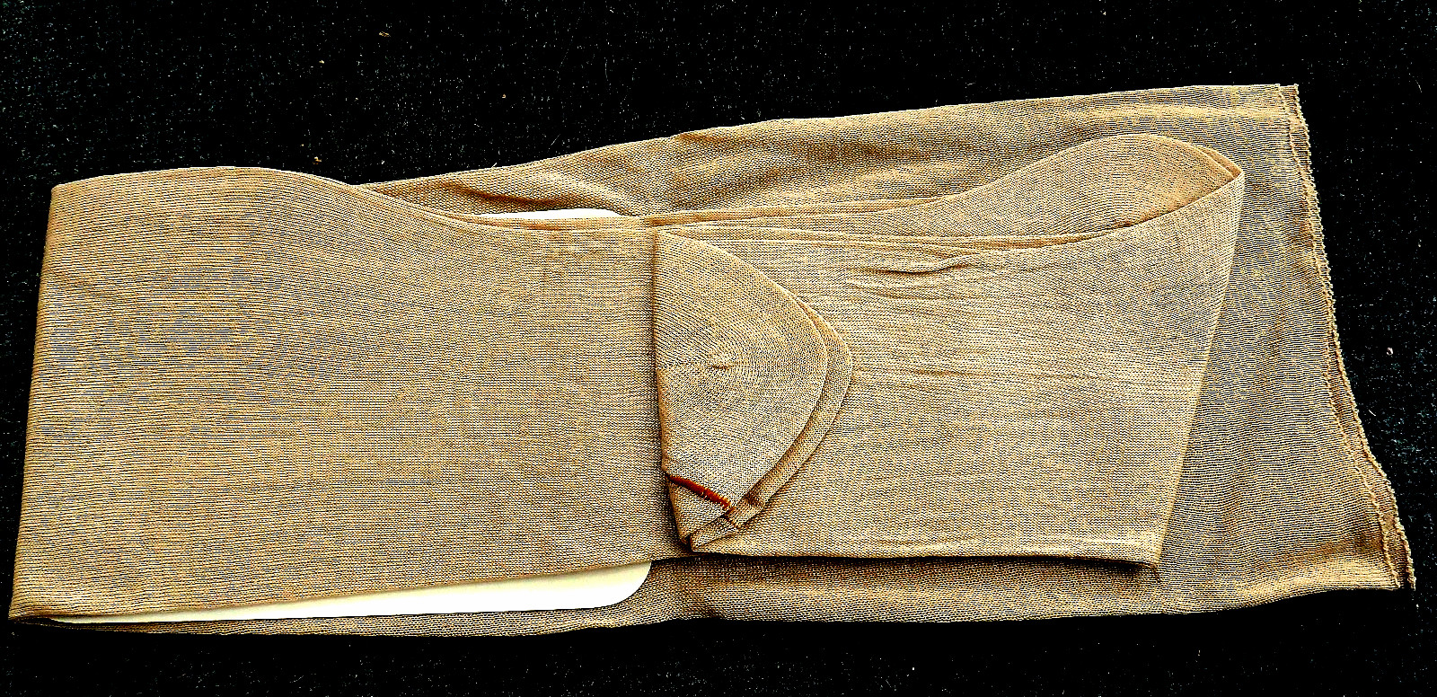 2 Pairs 1920 Antique Long Stockings Cotton Light Flesh Stretchy Top Size 11