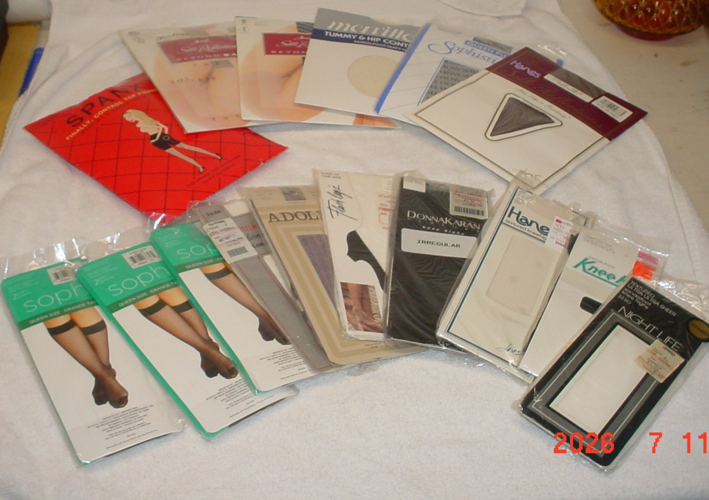 Lot Of 16 Vintage New in Packag Knee High Nylons Panty Hose Fishnets Etc.