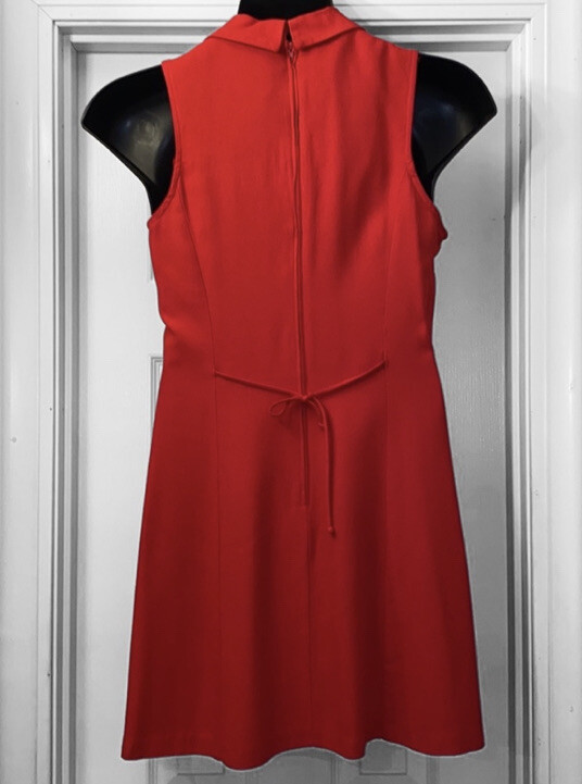 Vintage! Boulevard DE Paris Red Collared Halter Dress Size 14