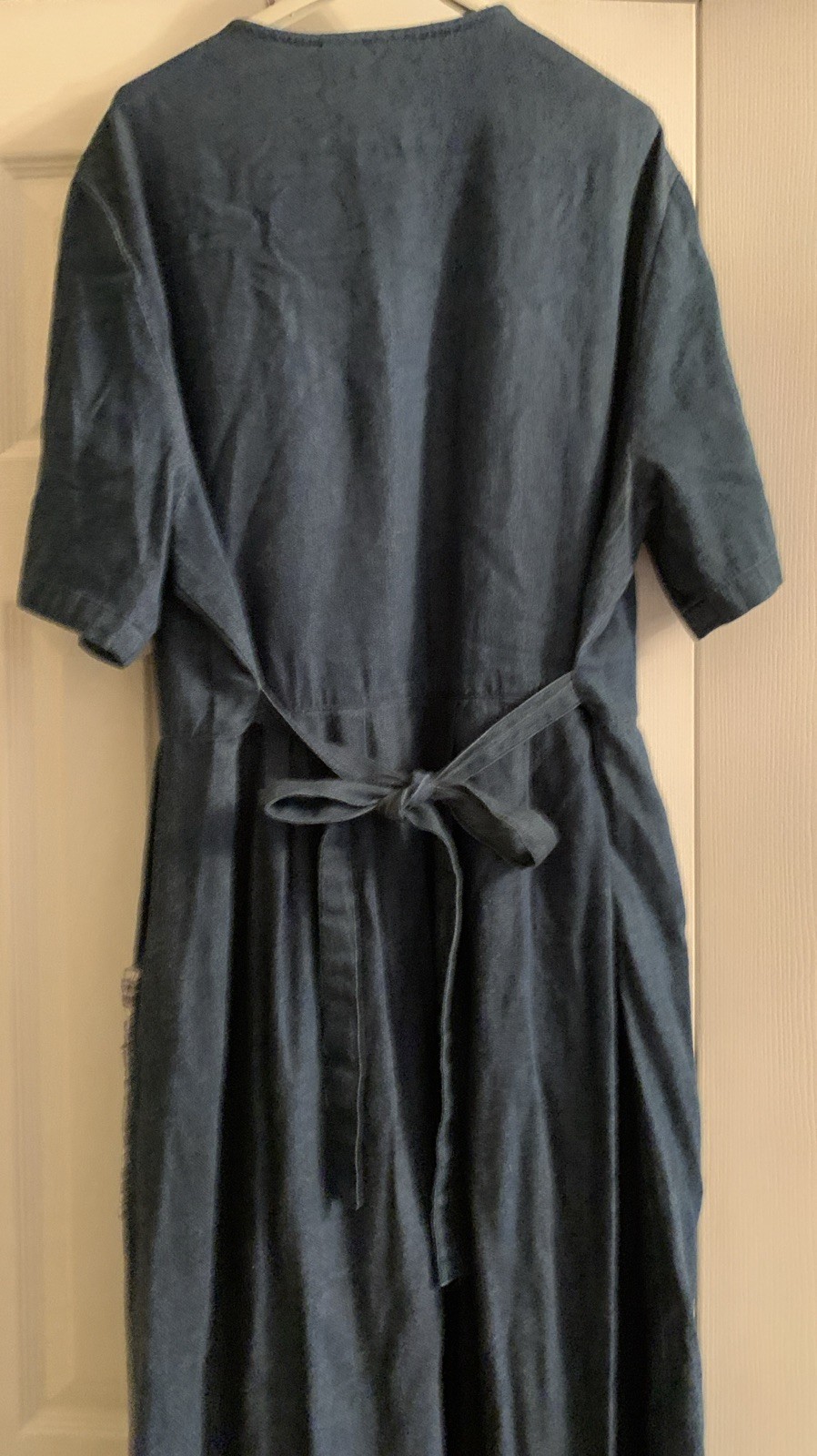 Country Wear Clothing Co. Size 16 Vtg Denim Maxi Dress W/Chickens On Pockets