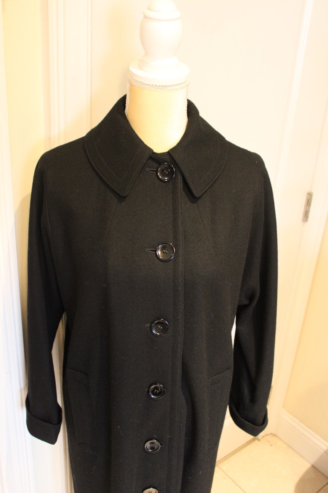 VTG 70s Weatherbee Water Resistant -US Sz 12? -Flannel Overcoat (Wool Blend?)