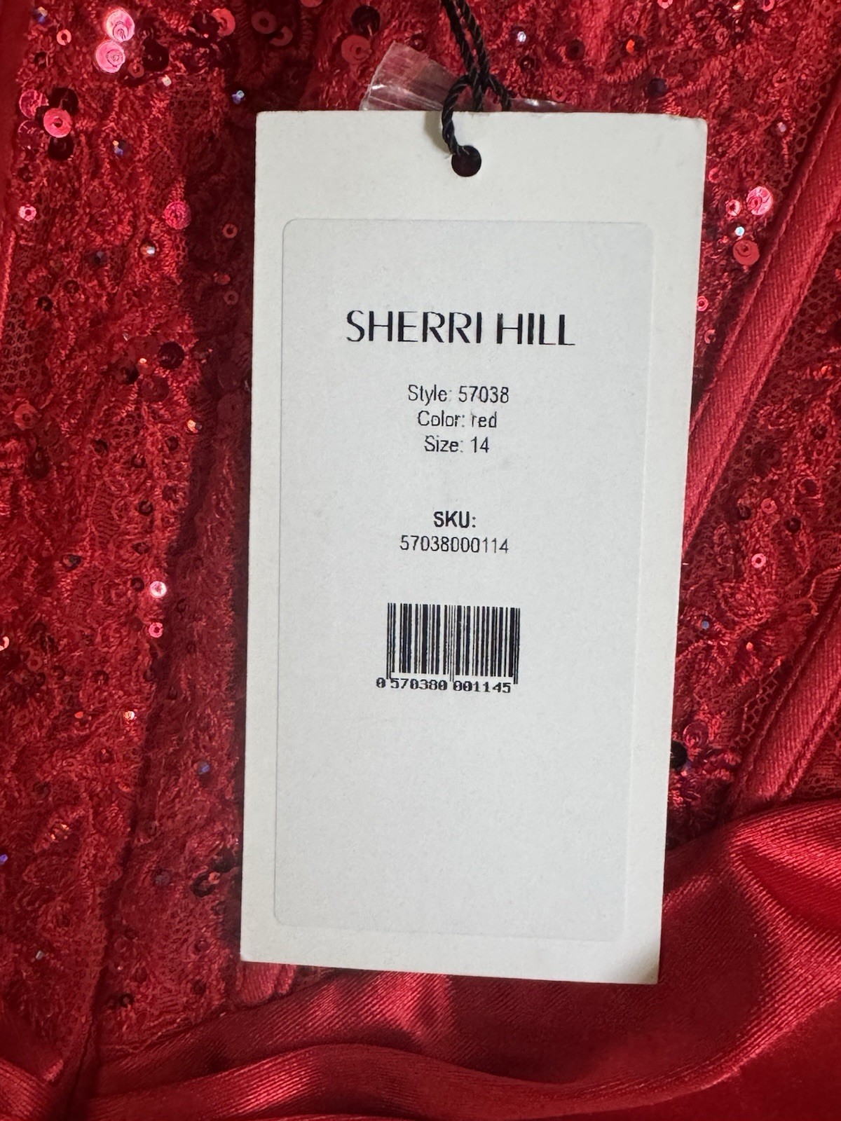 Sherri Hill Red Never Worn Prom Dress Size 14