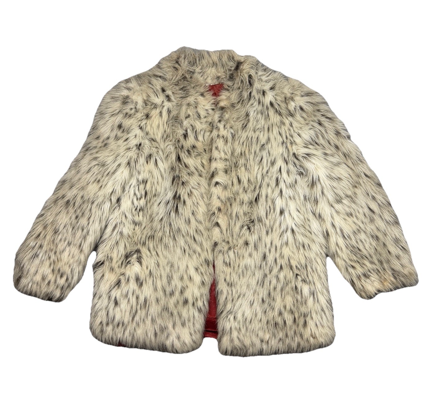 Vintage Olympia Faux Fur Coat Gray Shaggy Glam Y2K Jacket Women’s Medium