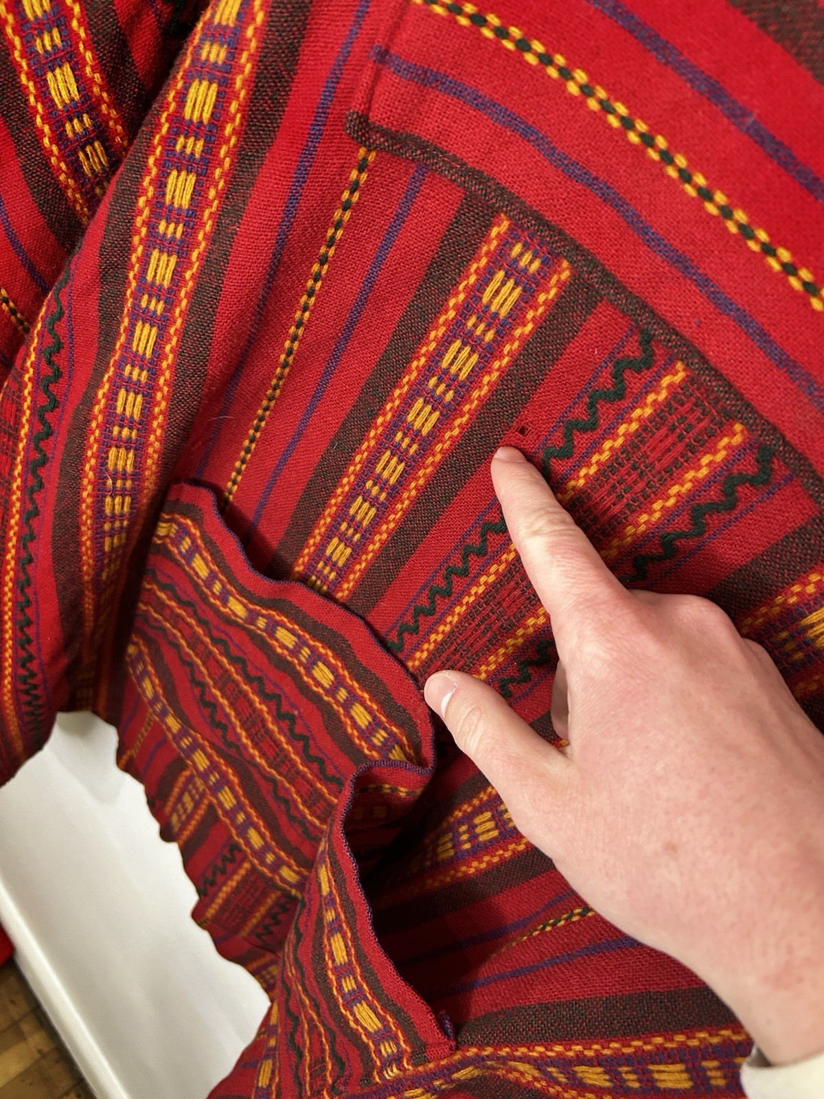 Vintage Rare 70s Wool rich Aztec Boho Ponchos Virgin Wool 30×29
