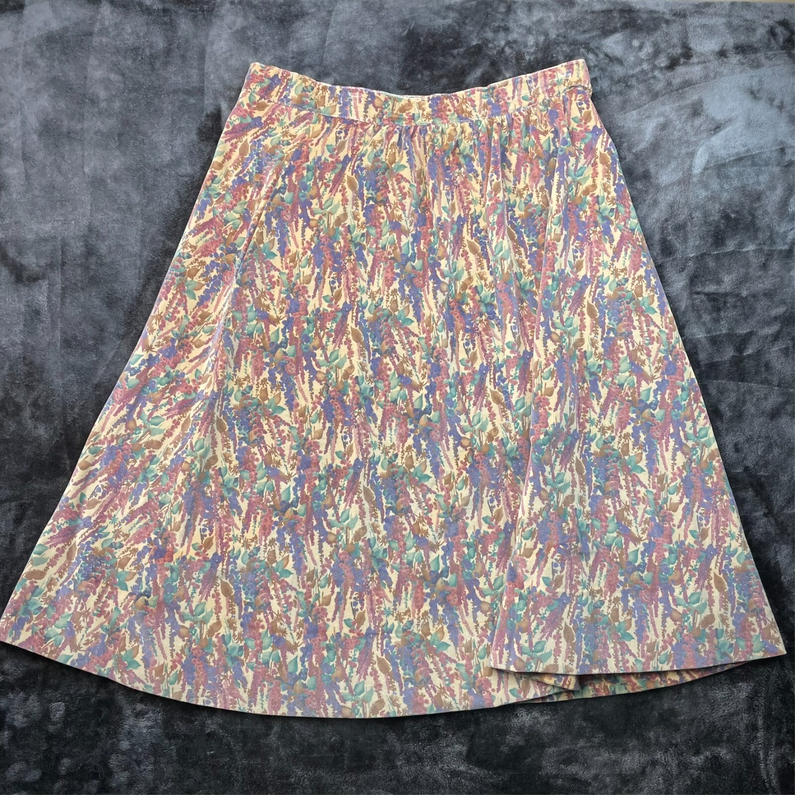 Marguerite Rubel San Francisco Vintage Skirt Size 16 Retro Floral Trad Wife