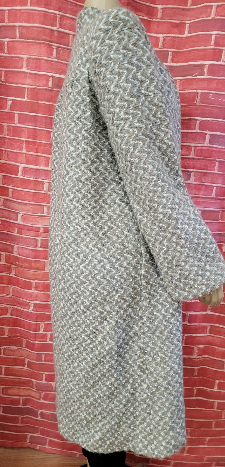 MJ Seattle Vintage 70’s Gray Womens Lined Coat W/Pockets Mohair Size M #CB2