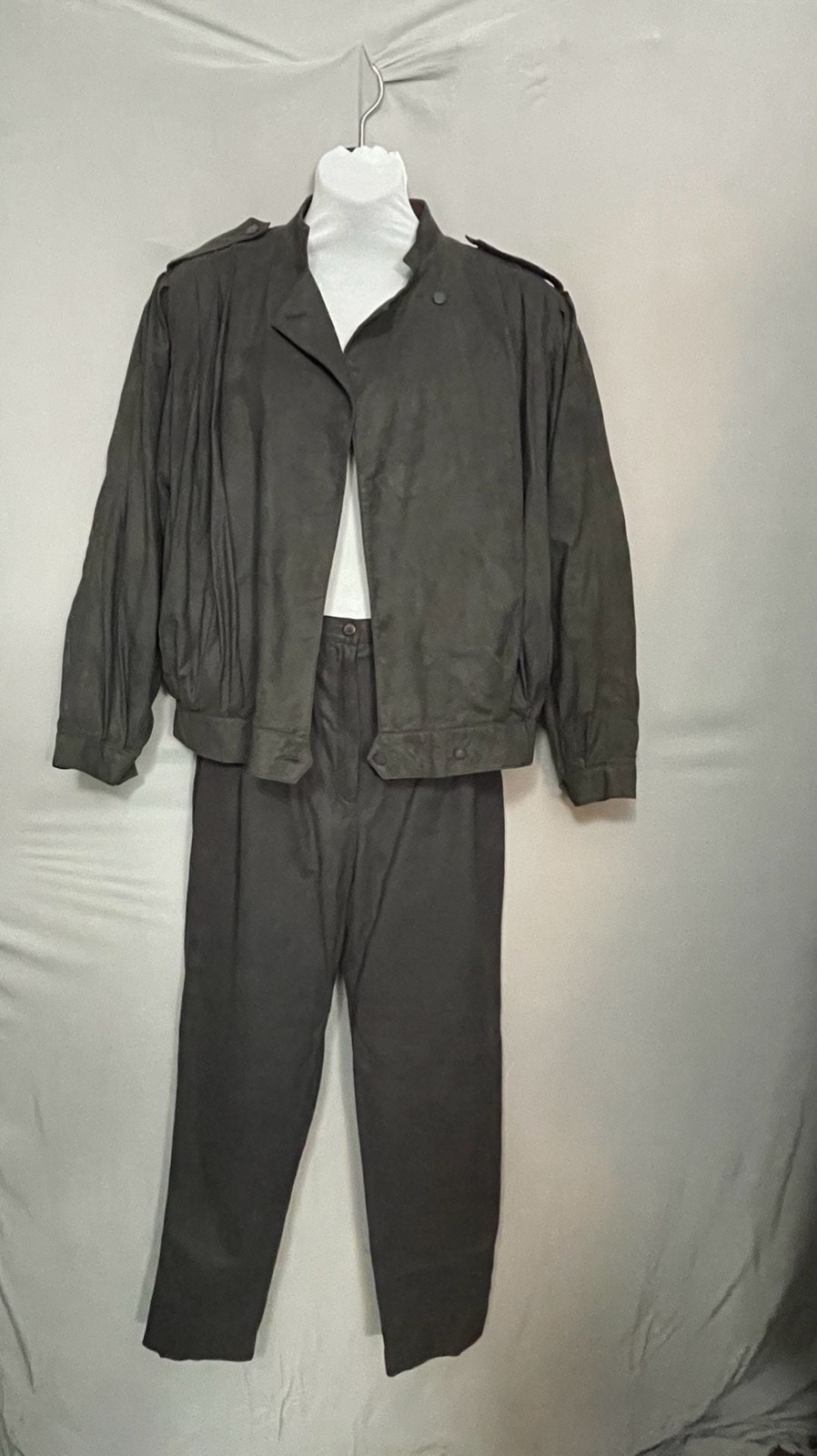 Vintage Weathervane 2pc faux suede pants set jacket suit ILGWU Usa