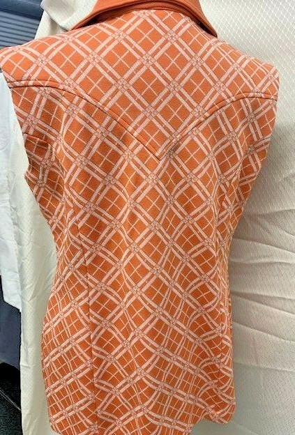 H BAR C ,Vintage 70’s Orange knit pullover tunic. rockabilly, groovy! Large