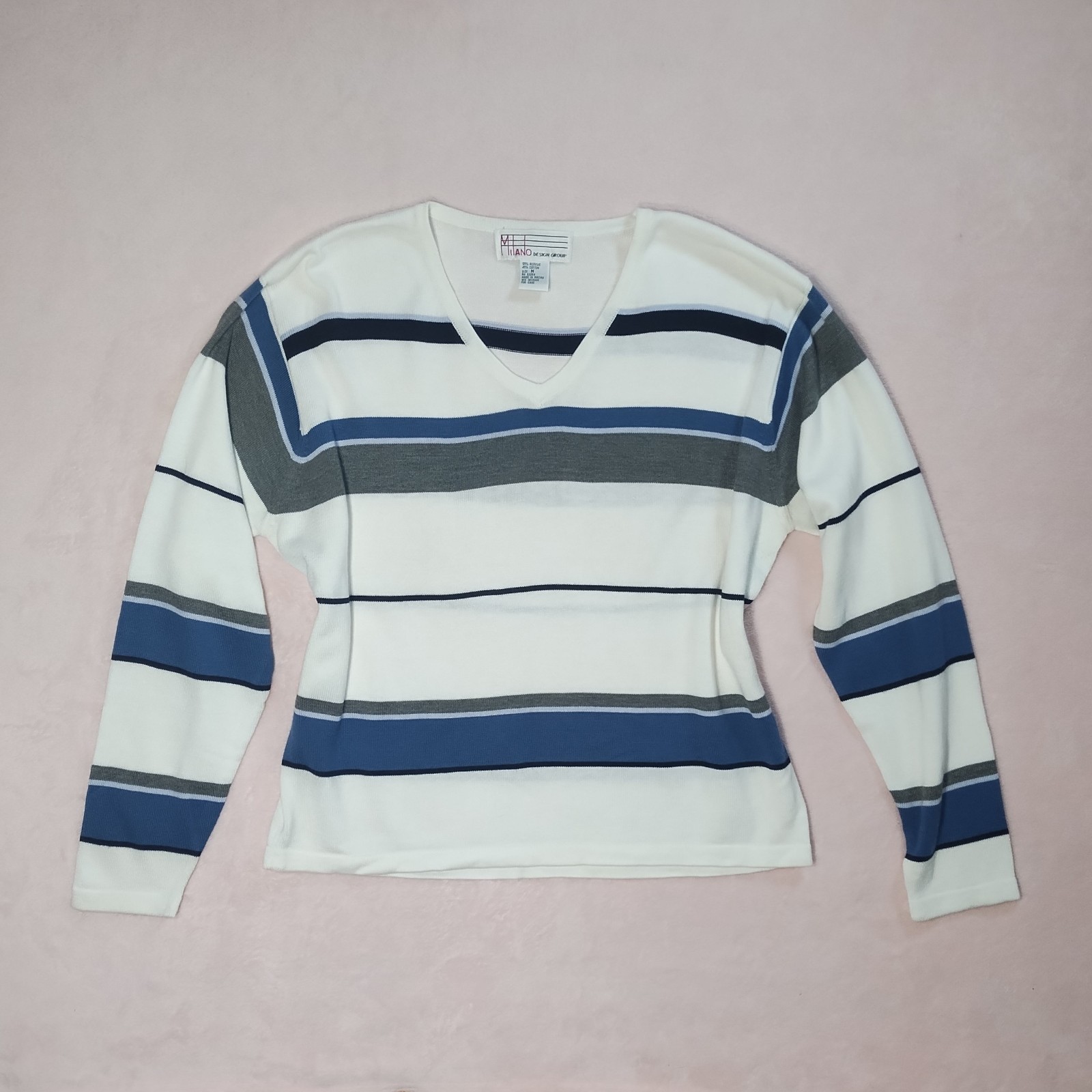 vintage 90s normcore oversized boxy striped sweater sz m 1990s tomboy grunge