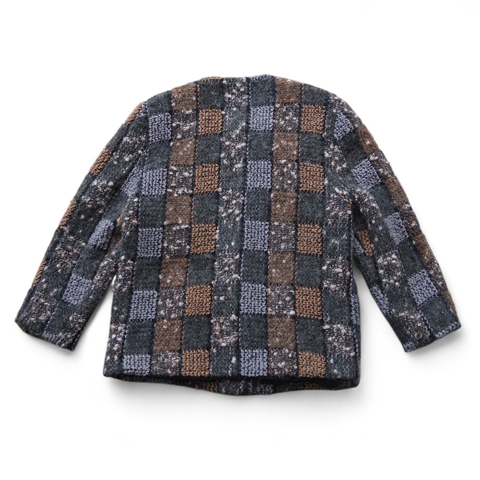John Meyer Vintage Knit Patchwork Acrylic Mohair Cardigan Sweater Women’s 12