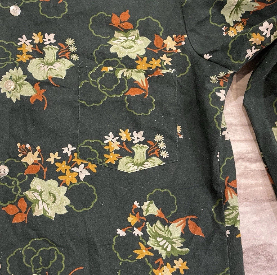 Vtg 70s Floral Cottage Core Mod GoGo Disco Button-Down Shirt JC Penney Womens 18