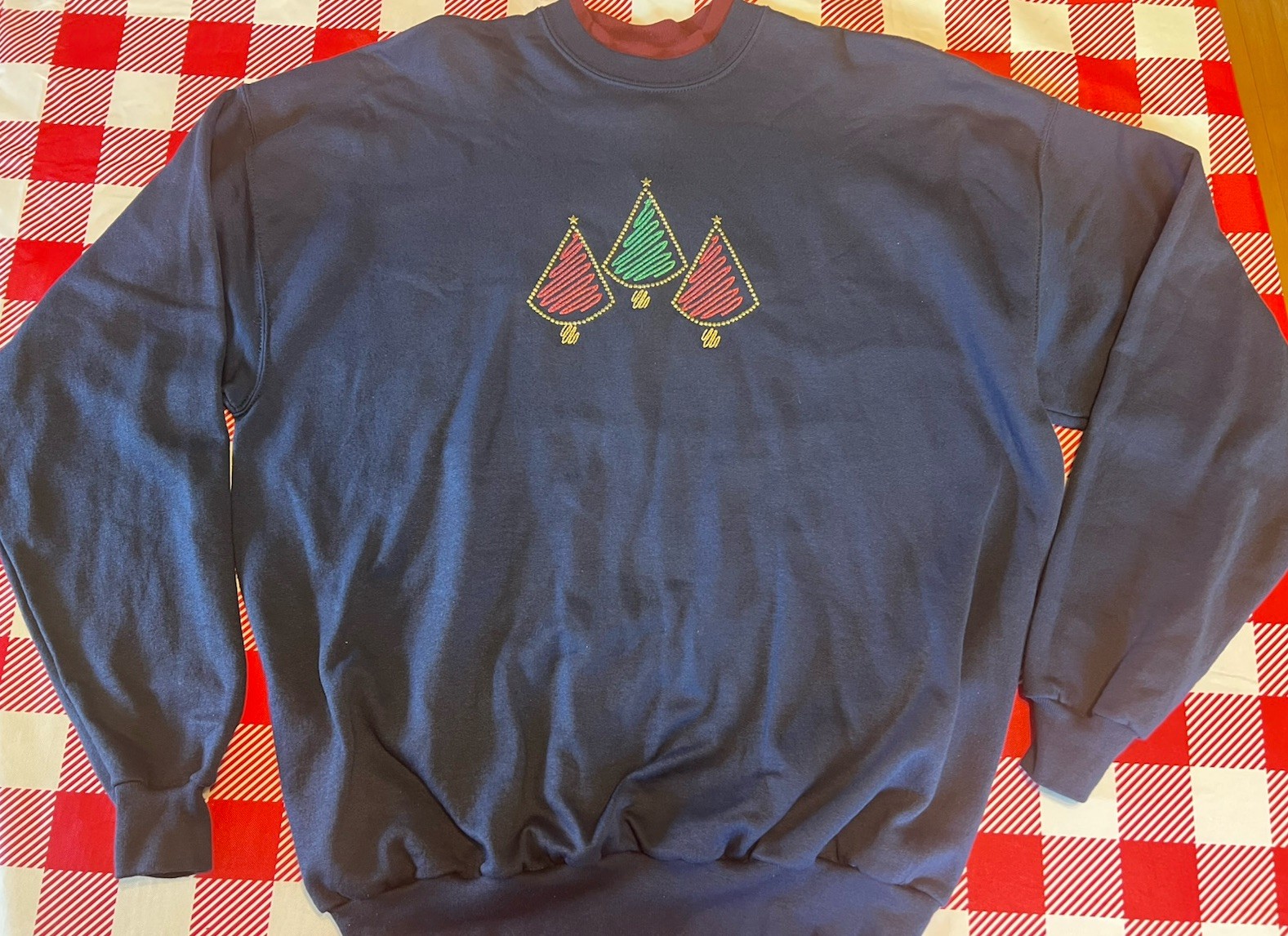 Vtg MC Energy Sportswear Xmas Pullover Sweater Size XL Grannycore Cottage 90s