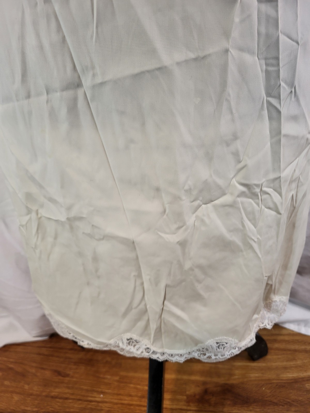 Wonder Maid 34 Full Slip Women White Vintage Nylon Lace Trim 2511