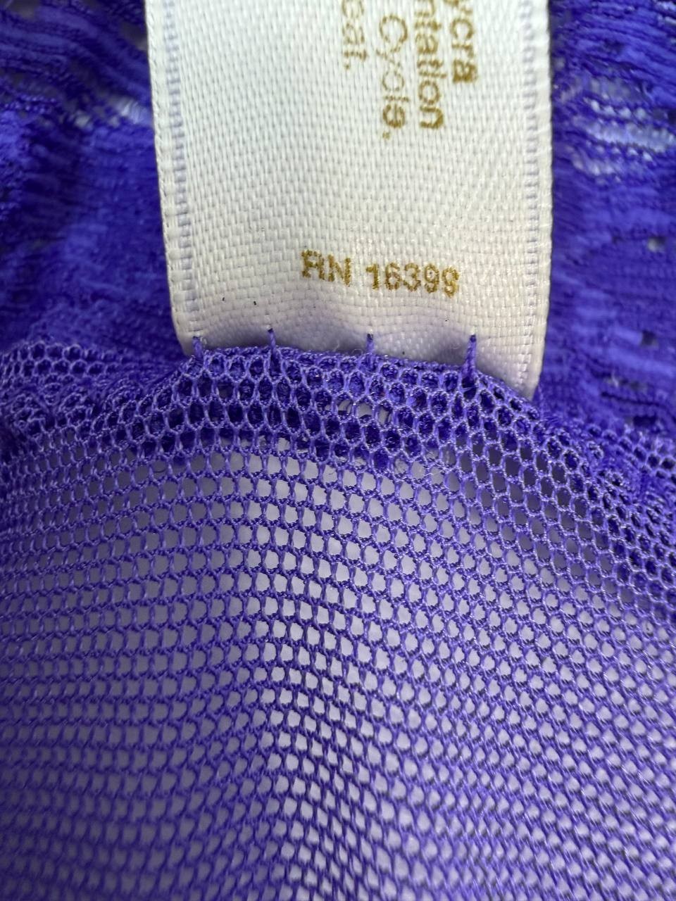 Vintage Victoria’s Secret Purple Sheer Lace Mesh Brief Panties M Nylon USA