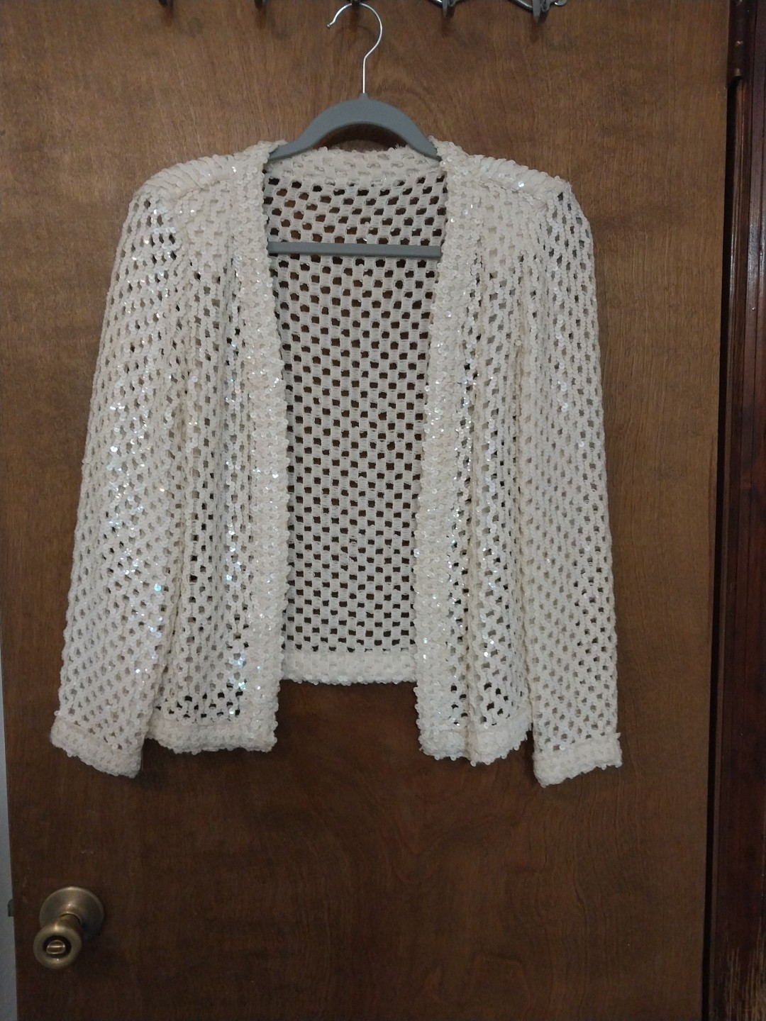 STUNNING LILLI DIAMOND of California 1960s FULLY SEQUINED CARDIGAN/JACKET Sz 12