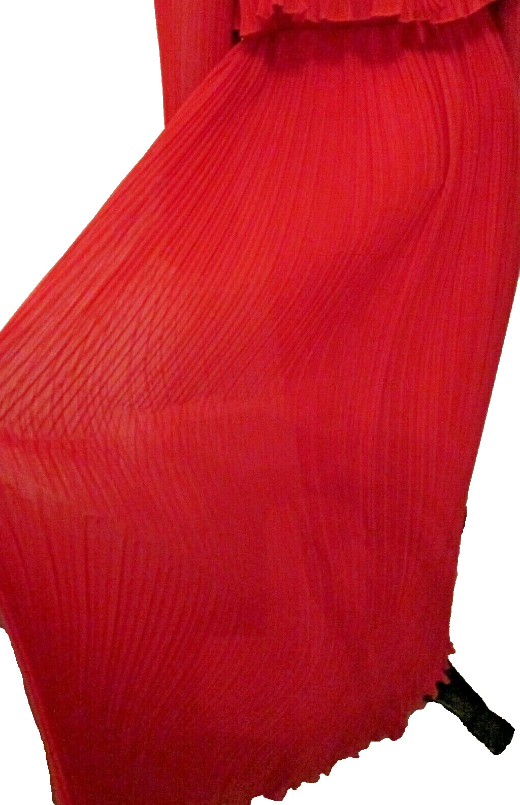 Marita by Anthony Muto Fortuny Accordion Pleat Evening Poly Chiffon Cape Gown 10
