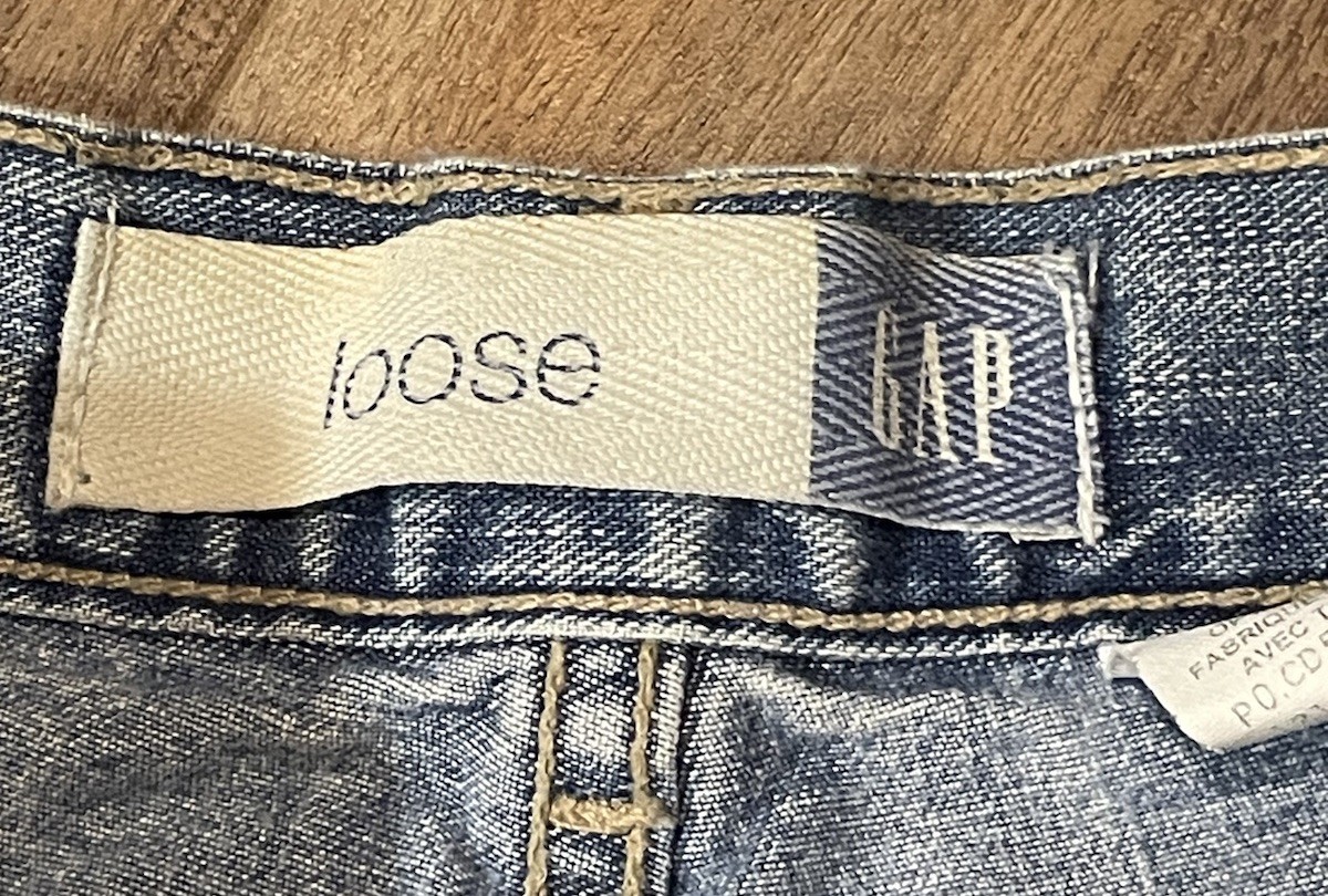 Vintage GAP Jeans 10 Loose Fit Baggy Button Fly Made In USA 90’s Grunge