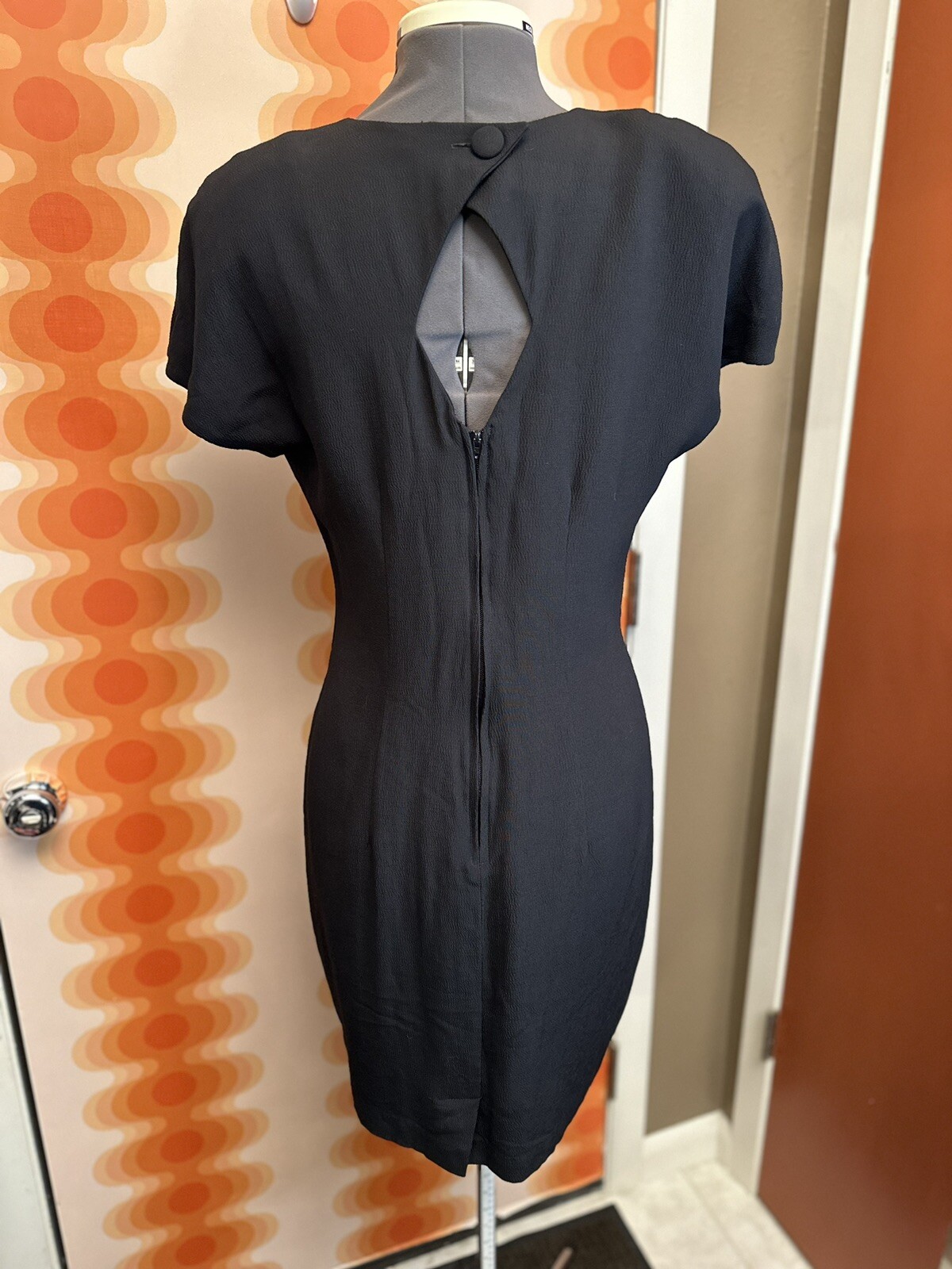 Vintage Little Black Dress Donna Ricco Size 8 Beaded Details