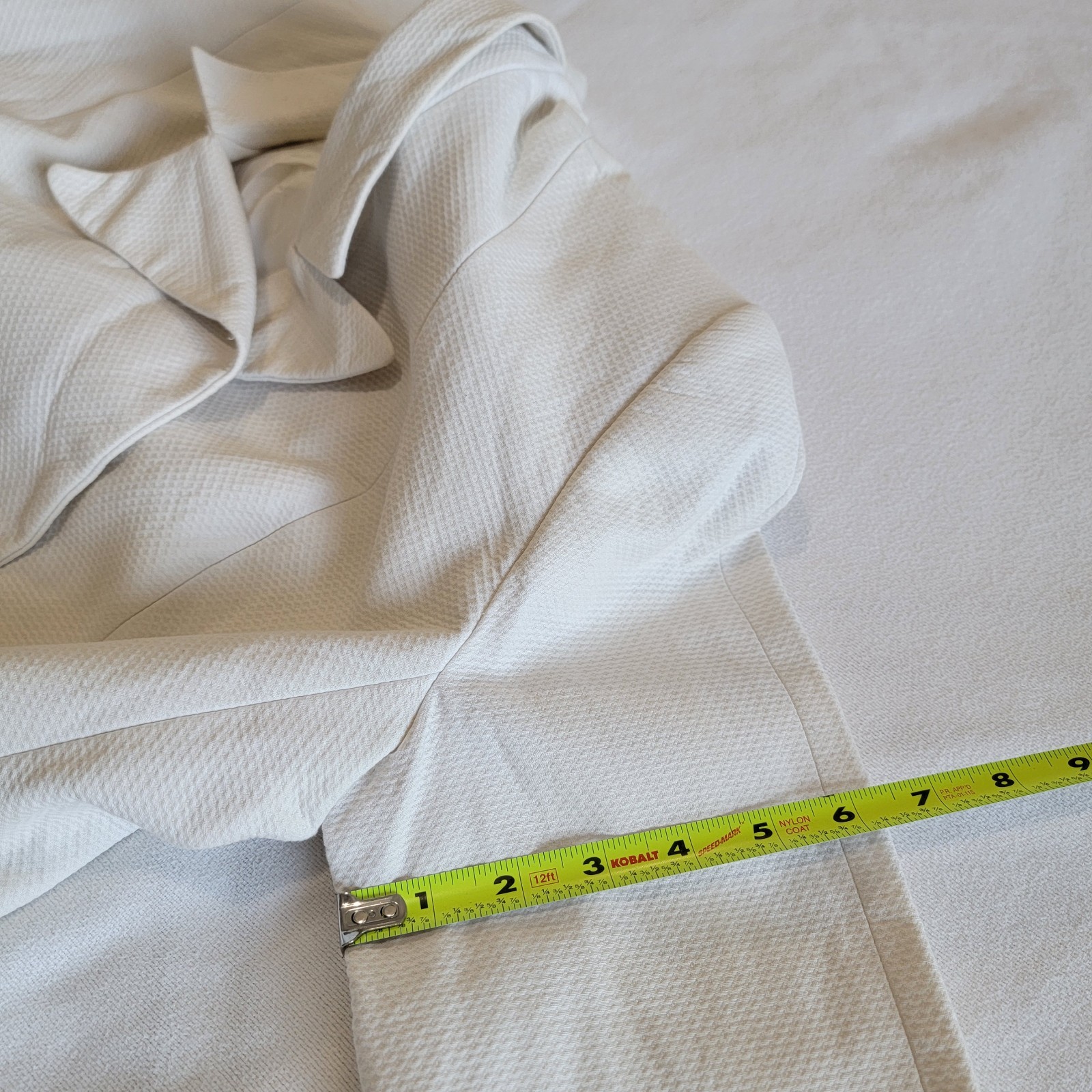 Vintage 80s Ivory White Career Blazer Jacket Double Breasted Women Size S