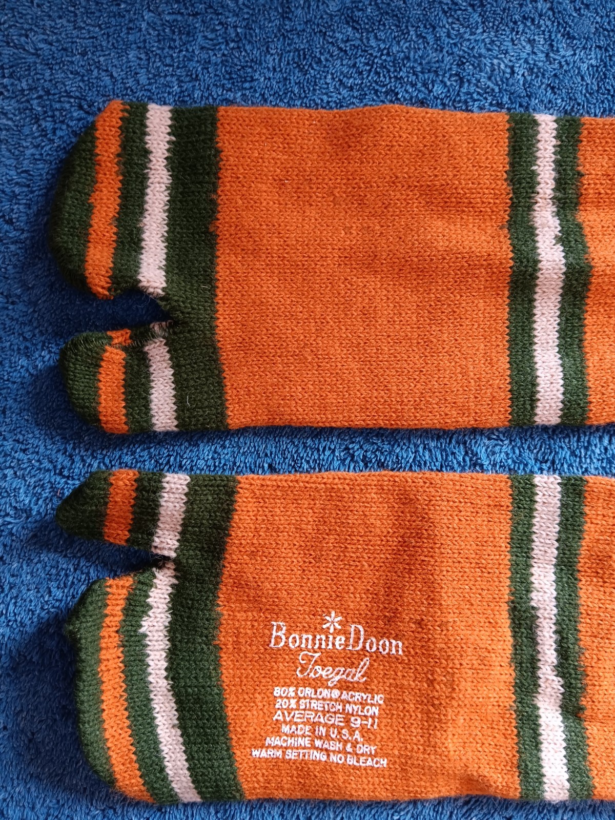 1970s Vtg Toegal Socks Tube Sox Knee Hi 9-11 Orlon Acrylic Nylon BONNIE DOON HTF