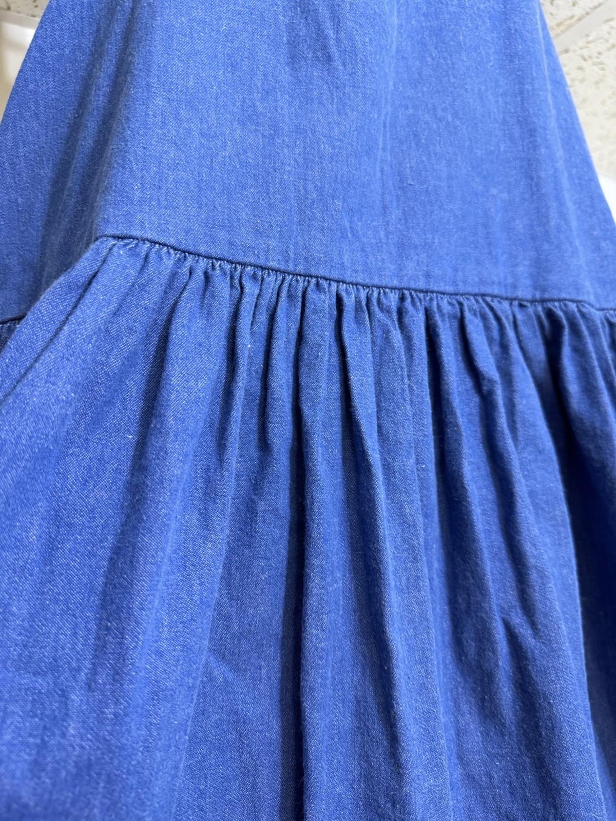 Vintage Dogwood lane Denim dress Sz Medium Fruit Bottons