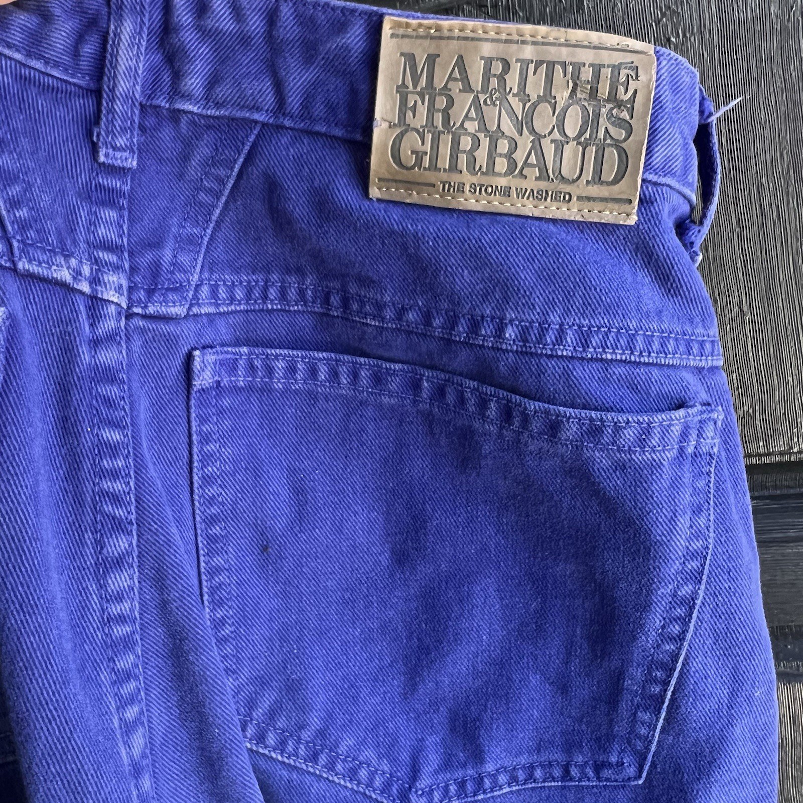 VTG Rare 90s Women’s Marithe Francois Girbaud Jeans Size 7/8 Purple/blue