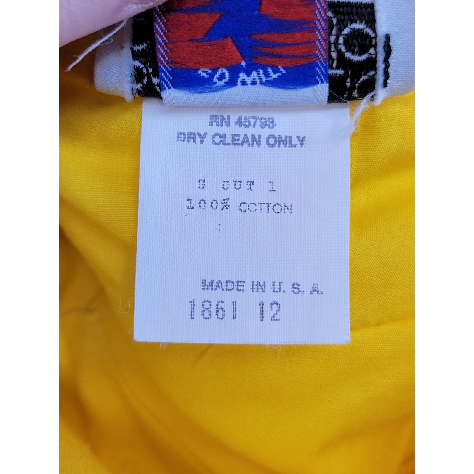 Barboglio Cristina-Jan Vintage Yellow Cotton Dolman Sleeve Midi Dress Size 12