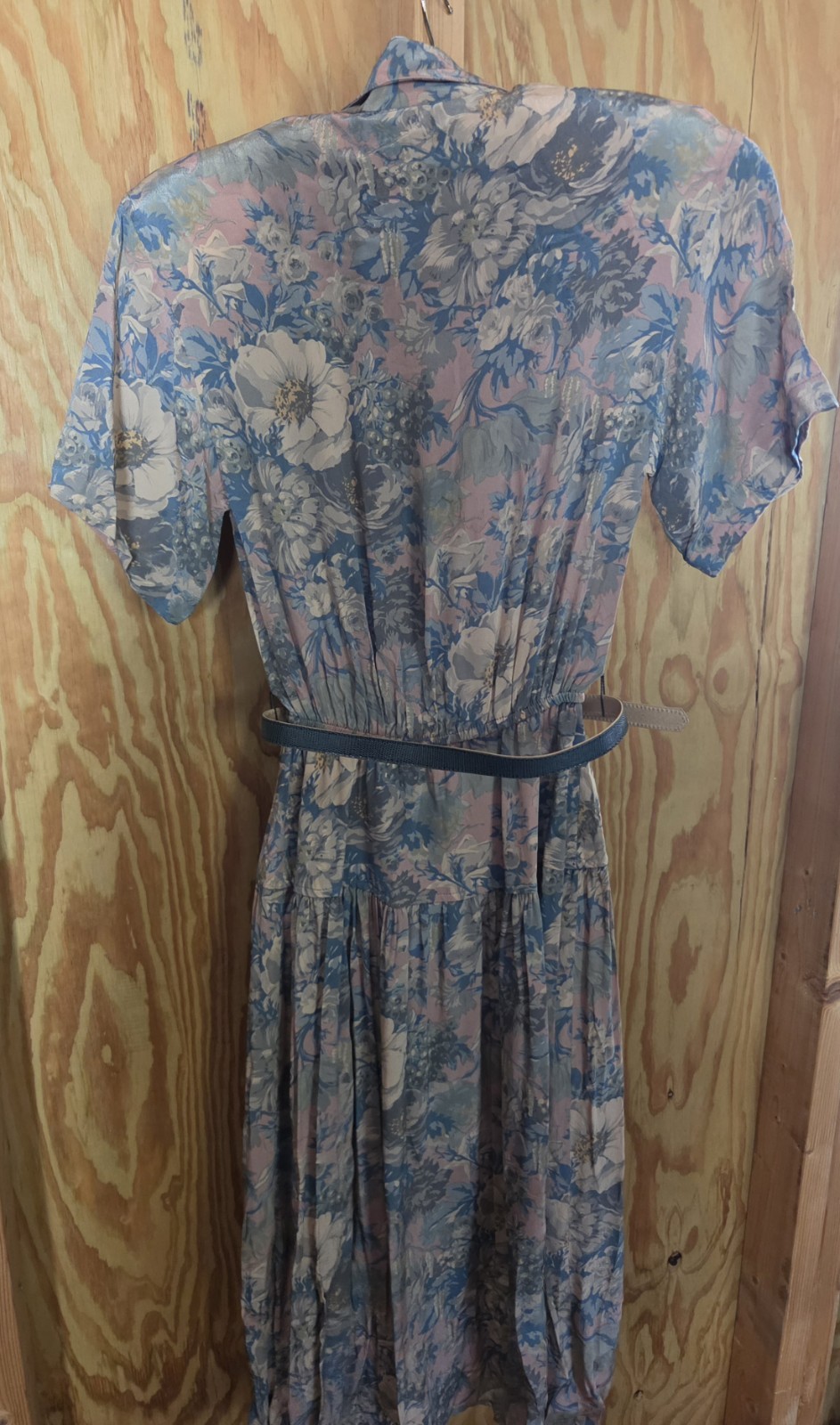 VTG 80s Donna Morgan For Non Stop Floral Drop Waist Midi Dress ILGWU USA Made 3/