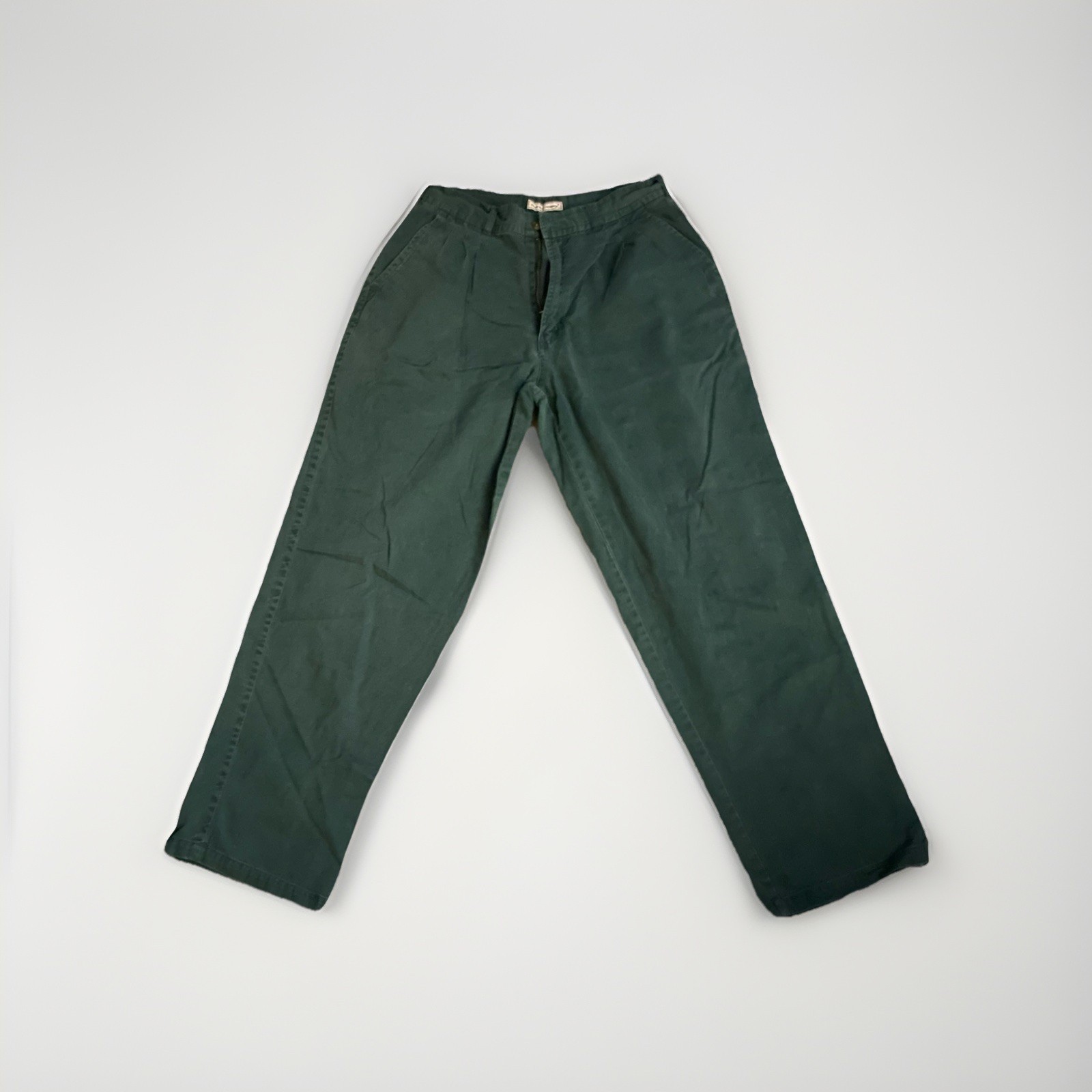 Vintage Retro Bugle Boy Co high waisted women’s Green Jeans Size 34×32 (18)