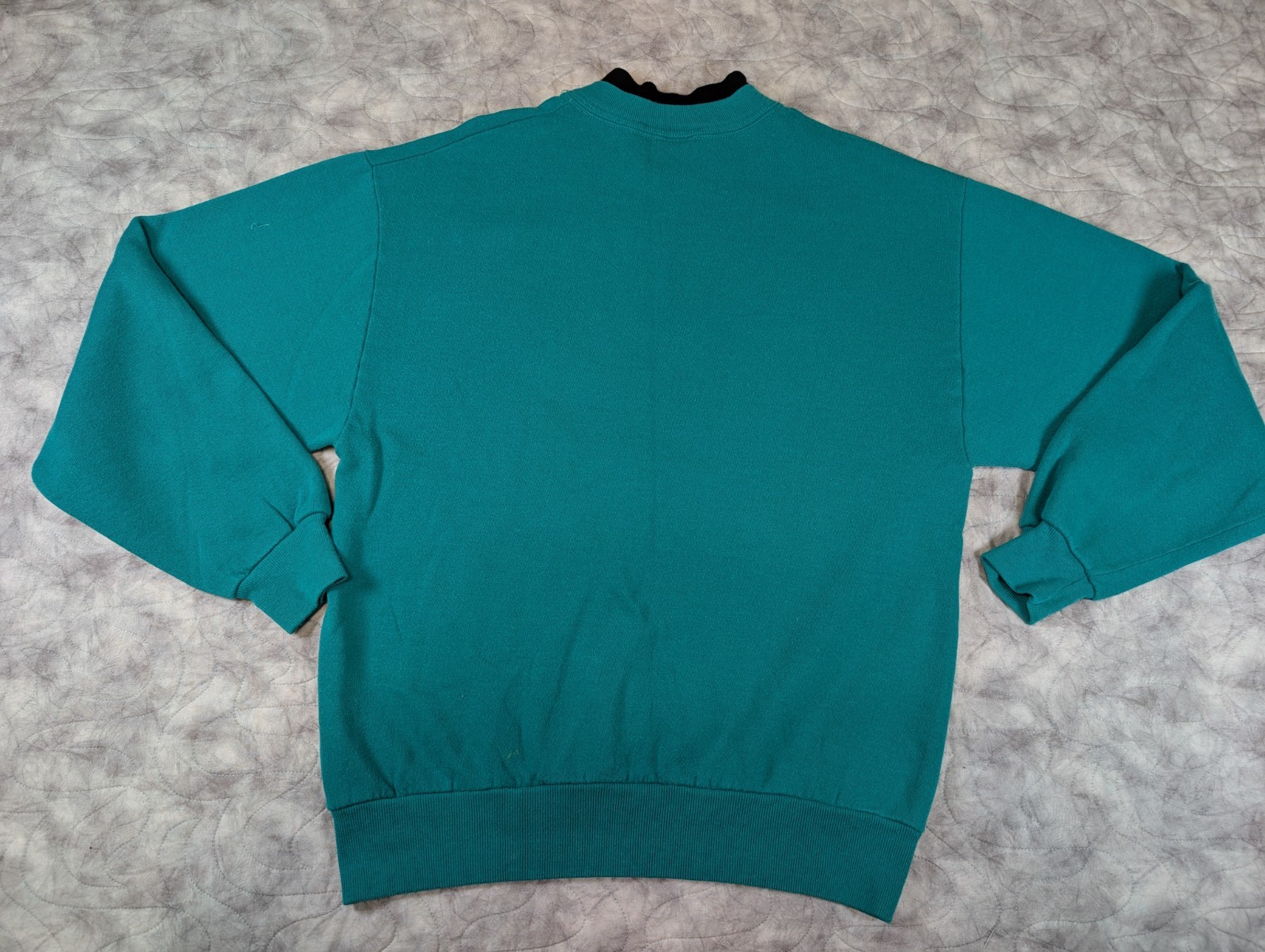 Vintage Morning Sun Whittier Bird Snow Christmas Sweatshirt USA Made Teal Size M