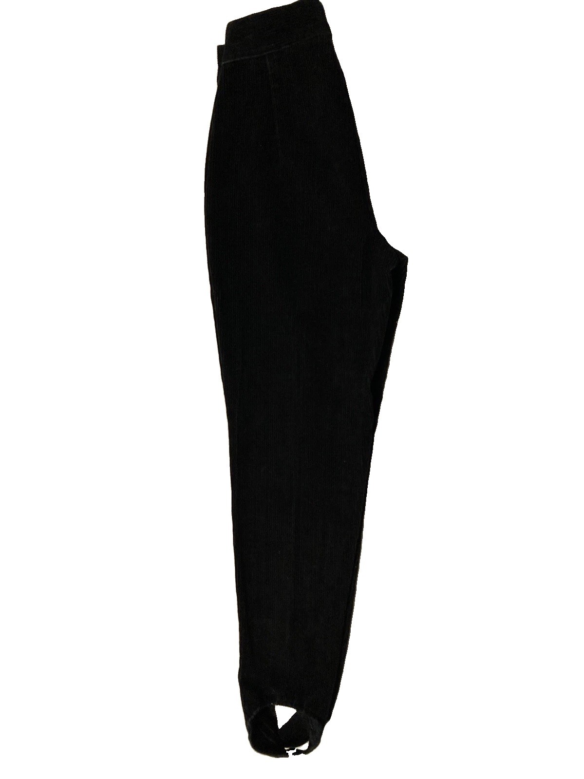 Pasta Women’s Size 7/8 Vintage Black Corduroy Stirrup Pants 1980s Excellent VTG.