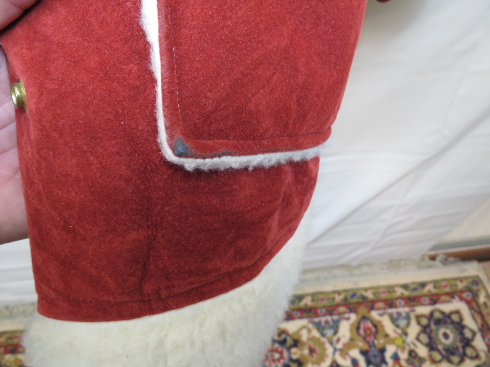 Vintage 60s Dee Dee Deb Red sherpa lined Union made USA Women’s Size Medium 9
