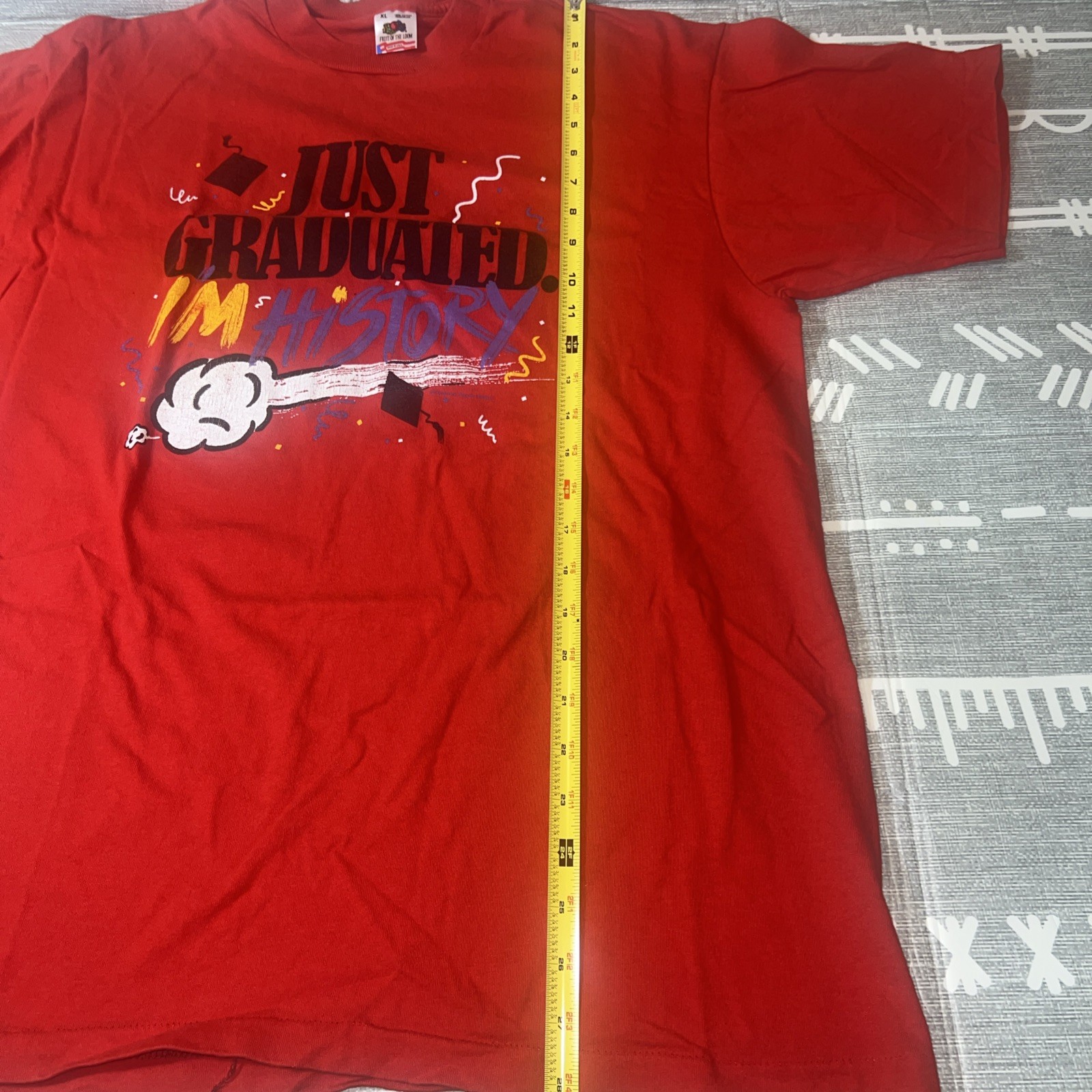 Vintage T Shirt XL Mens Women’s Red Graduation Newton Conover Graphic 1990s