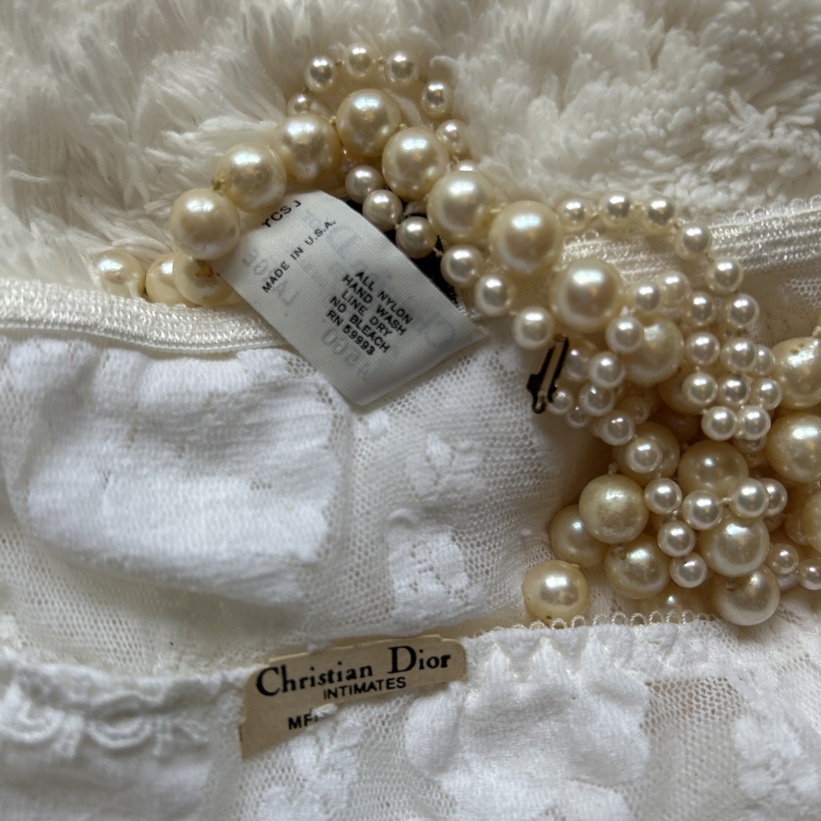 NOS Christian Dior Vintage Lace Bra & Panty Set floral lace price drop $249 VTG