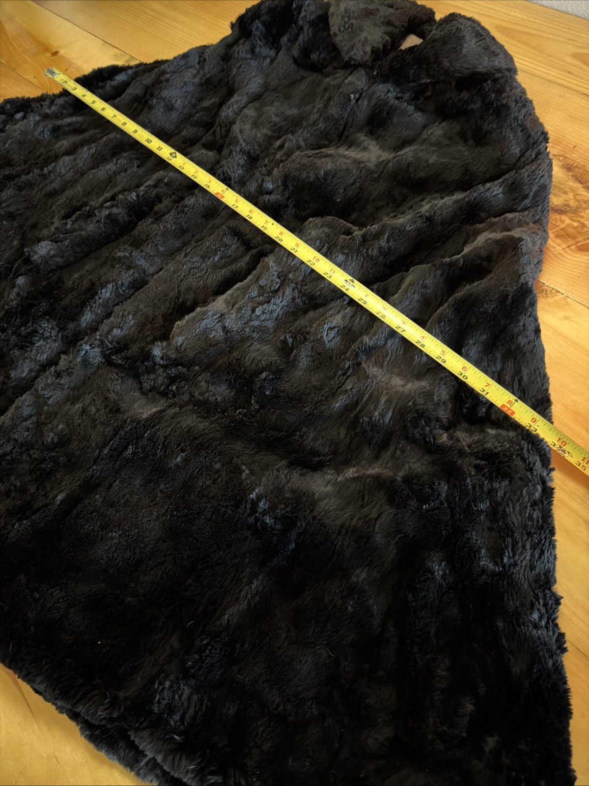 Vintage 1950s Genuine Black Mink Fur Opera Cape One Size