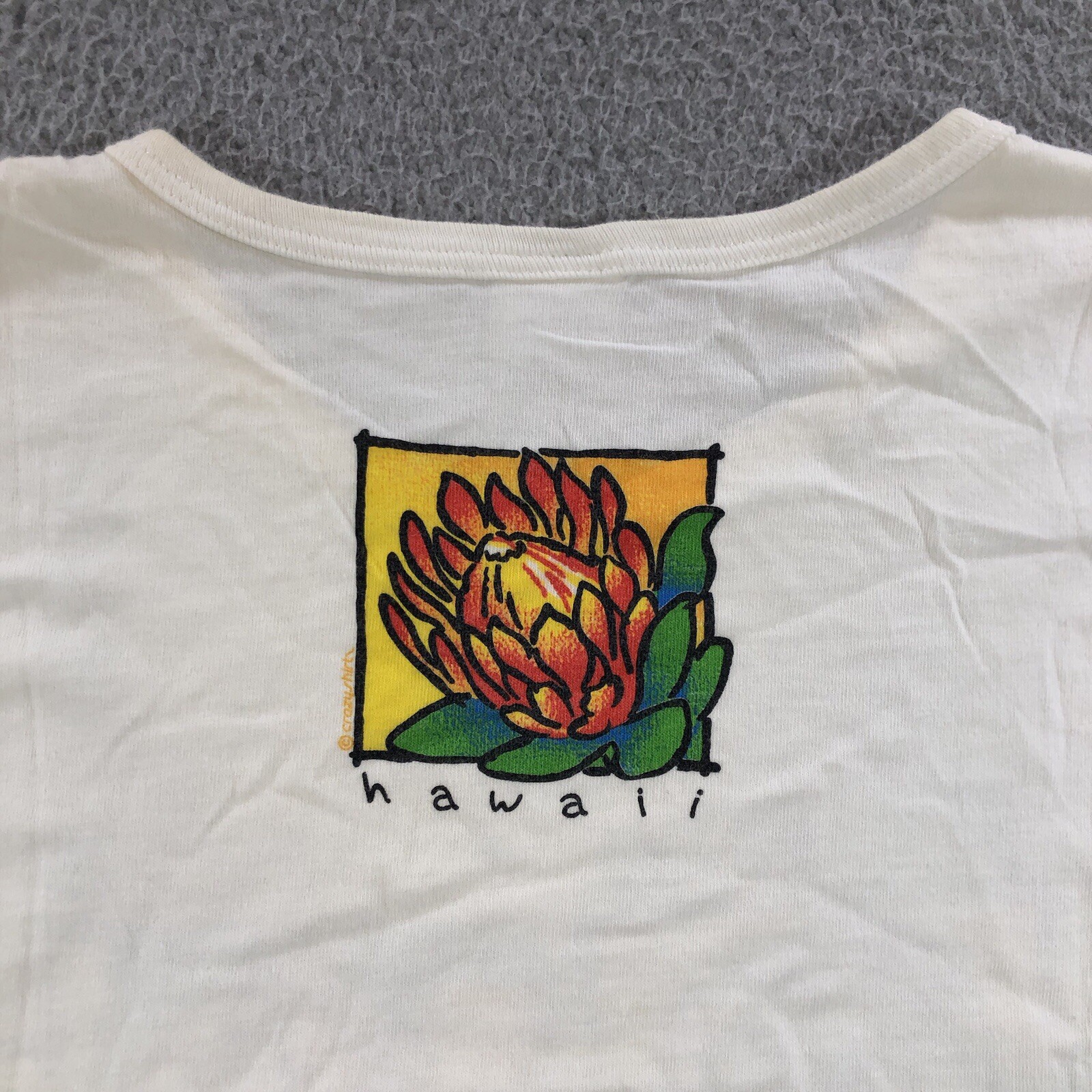 vtg crazy shirt hawaii Women’s One Size White Protea Coral Reef