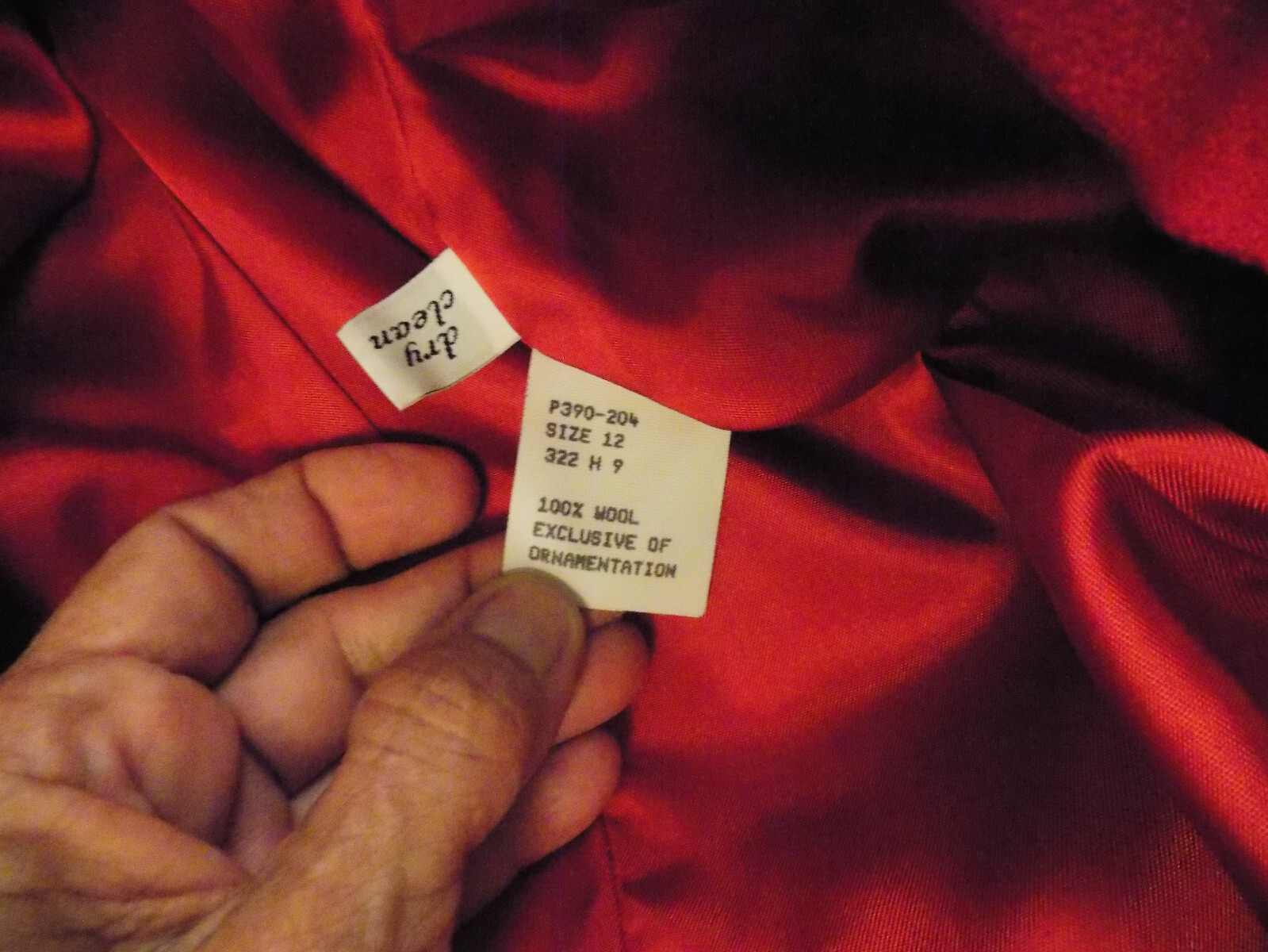 Vtg Riding Jacket Blazer Pendleton Classic Red Black Velvet Collar USA 12 Wool