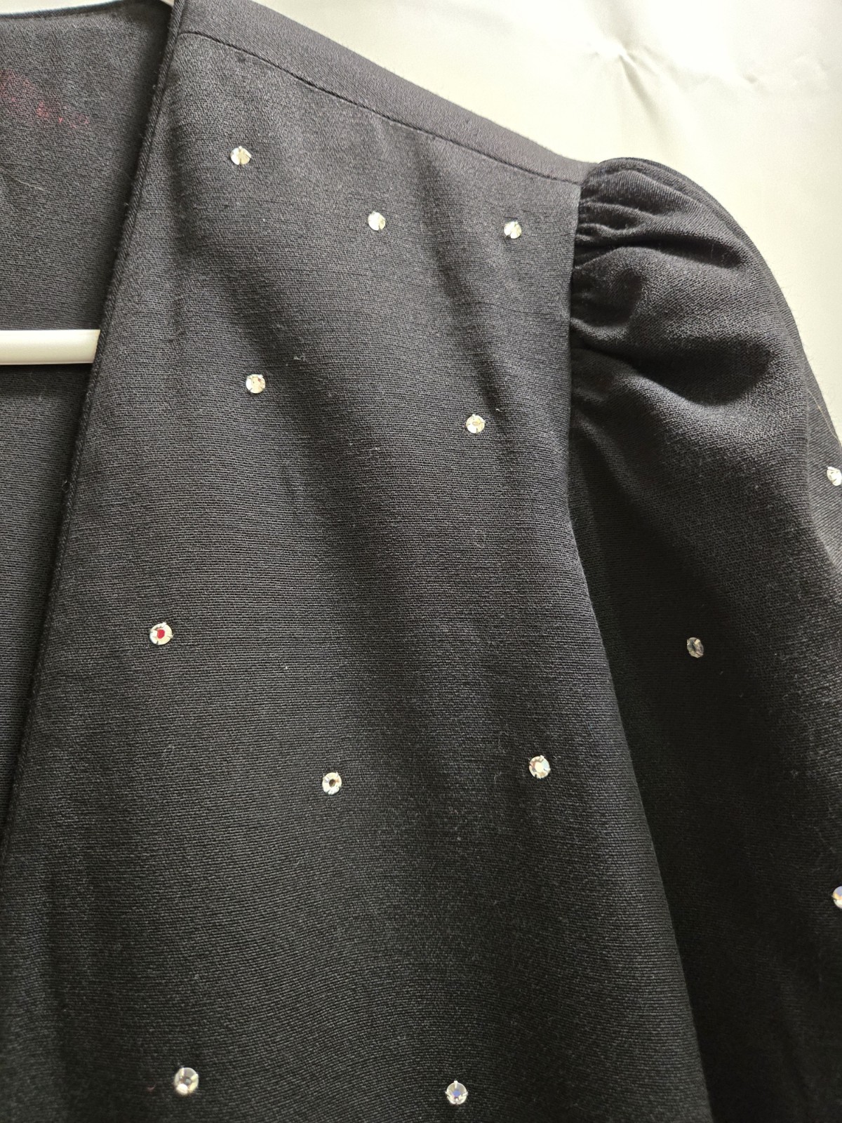 Women’s Vintage Katherine Lindsay By Matthew Black Jacket W/ Rhinestones Size 14