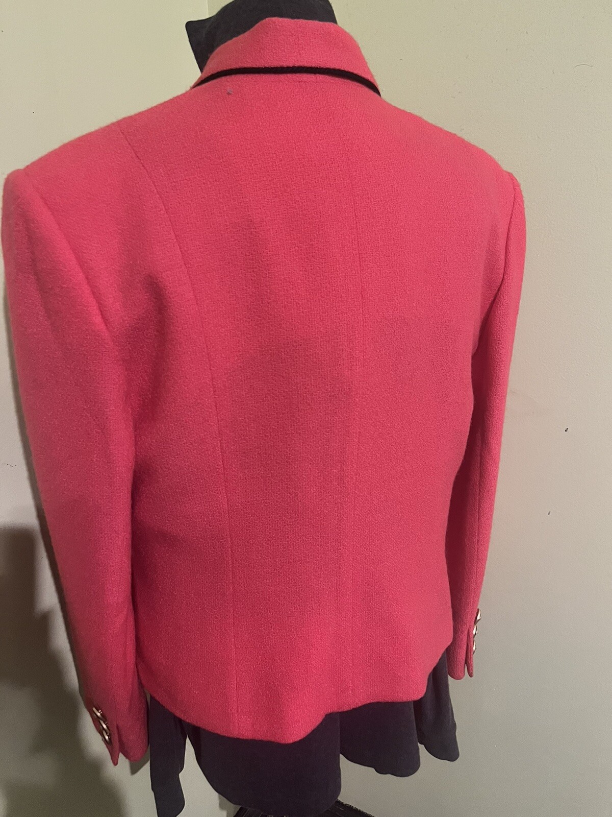 HERBERT GROSSMAN Dergned by Cynthia Sobel Pink Blazer Wool Size Med