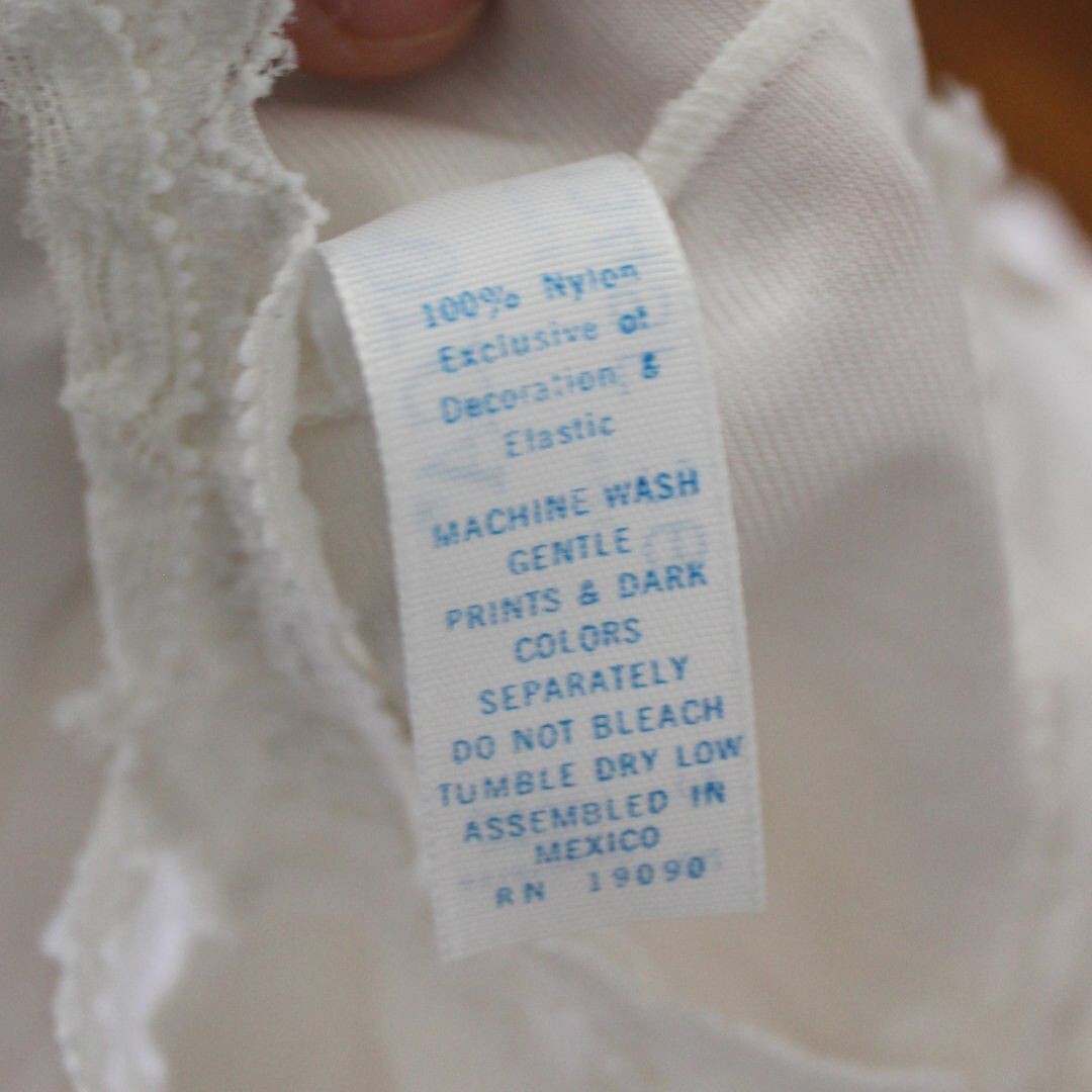 Vintage Ivory Midi Slip Dress Lace Trim lingerie Style Size 36 Y2K Minimalist