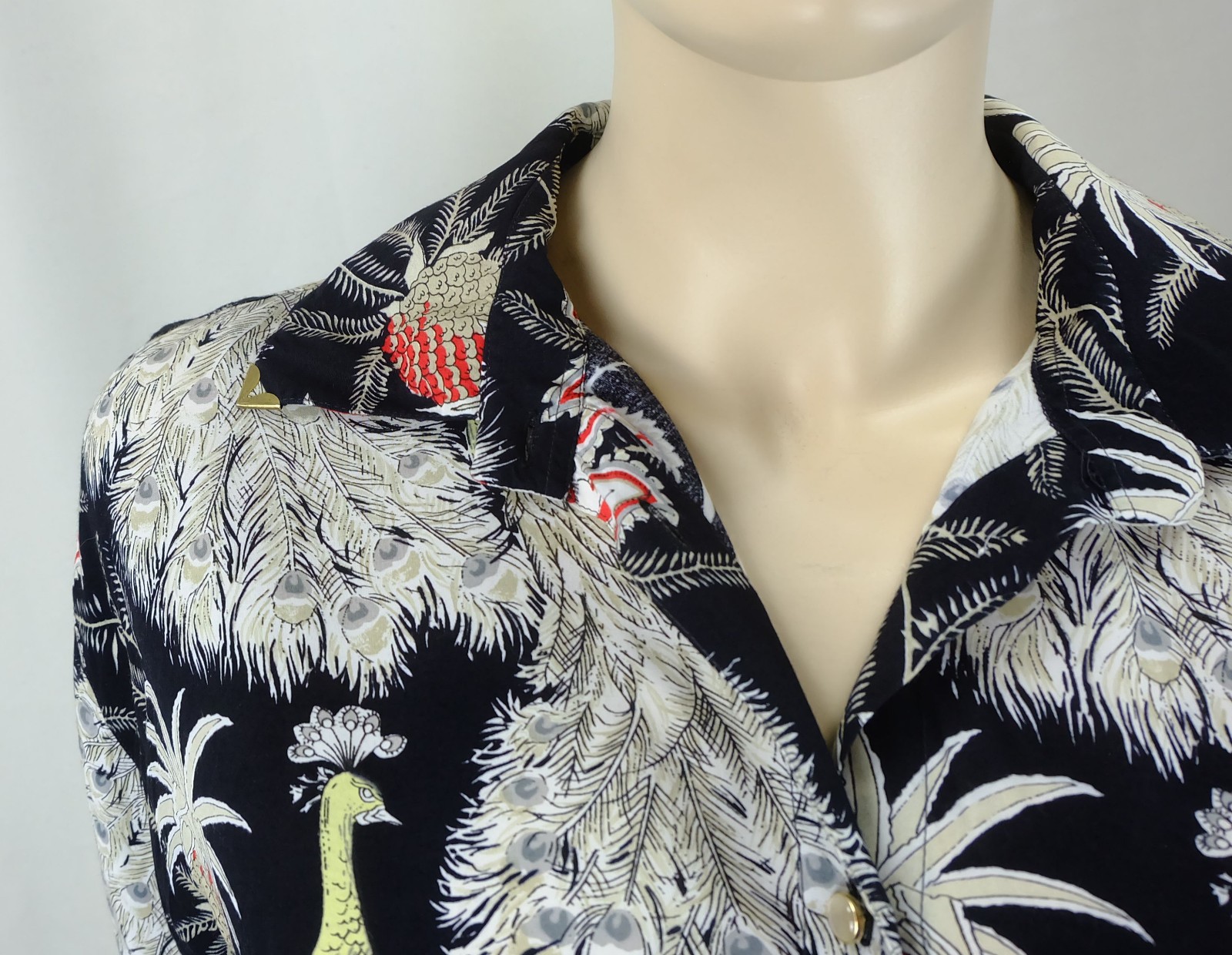 80s vintage BLOUSE savory italia size 40 oversized fanciful print