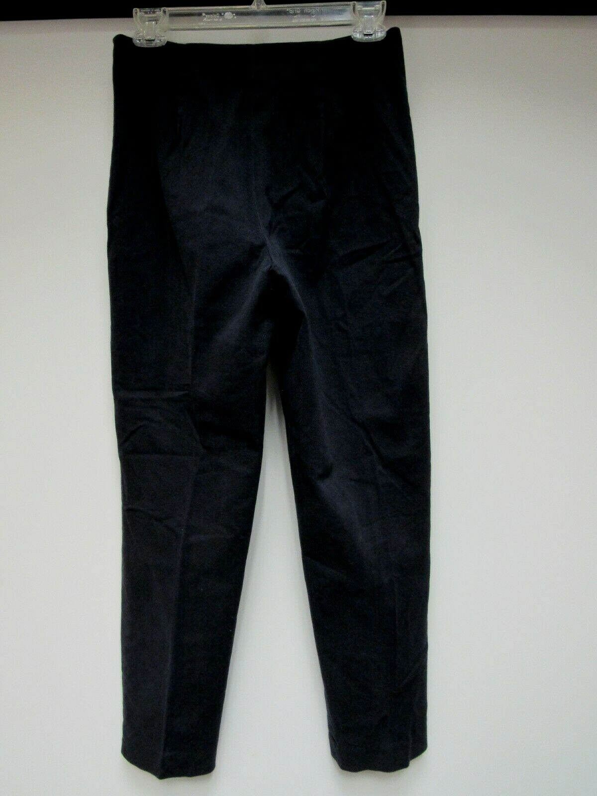 VTG TALBOTS Stretch Cotton Slim Pants Flat Front Black 28 1/2 x 28 1/2 6 EUC