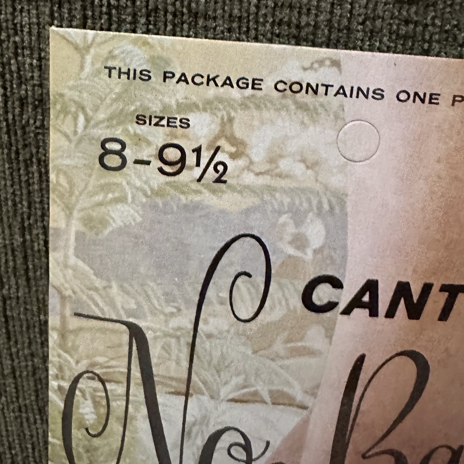 NEW Vintage Cantrece No-Band Footlets Beige Stretch Women’s Size 8-9.5 NIP