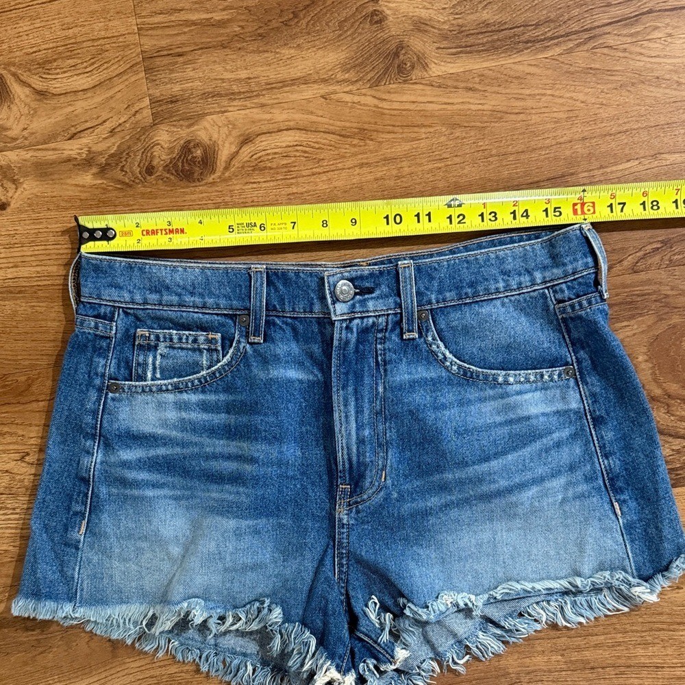 Veronica Beard Women Sz 29/8 Beacon Ranch Timmi Distressed Frayed Jean Shorts