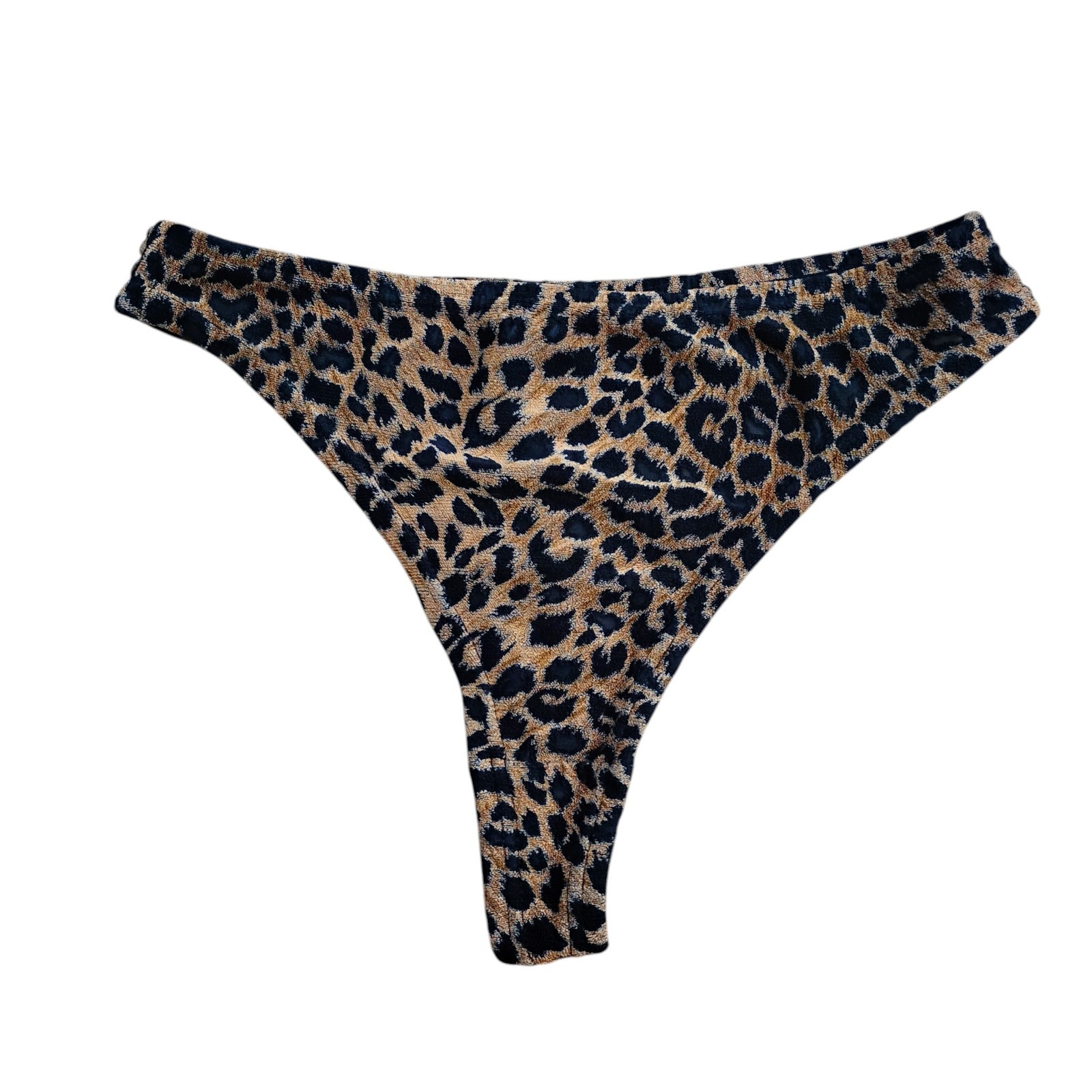 Vtg Sz-S Leopard Animal Print Thong Panties Hong Kong