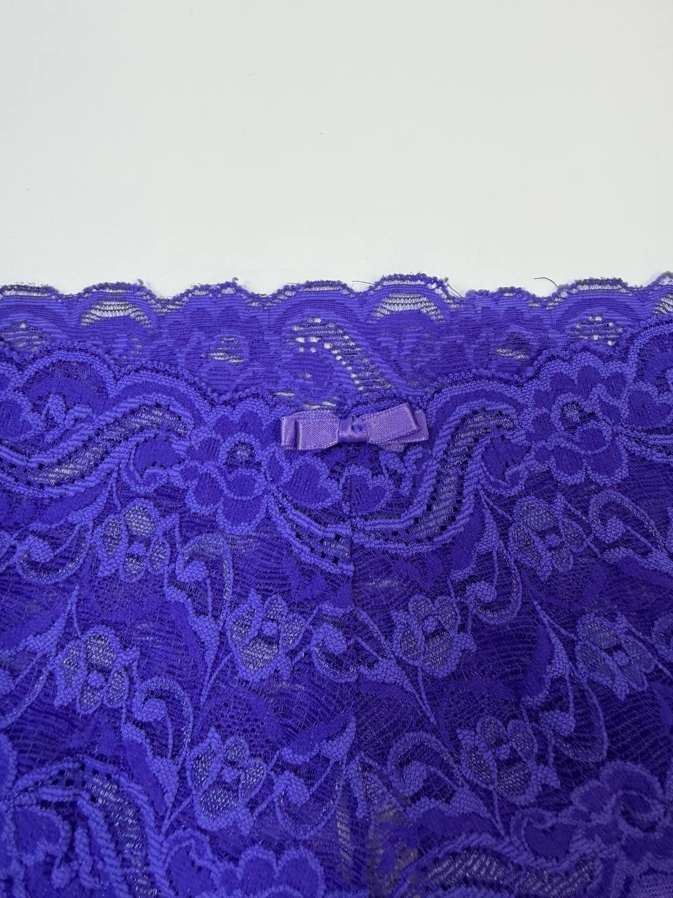 Vintage Victoria’s Secret Purple Sheer Lace Mesh Brief Panties M Nylon USA
