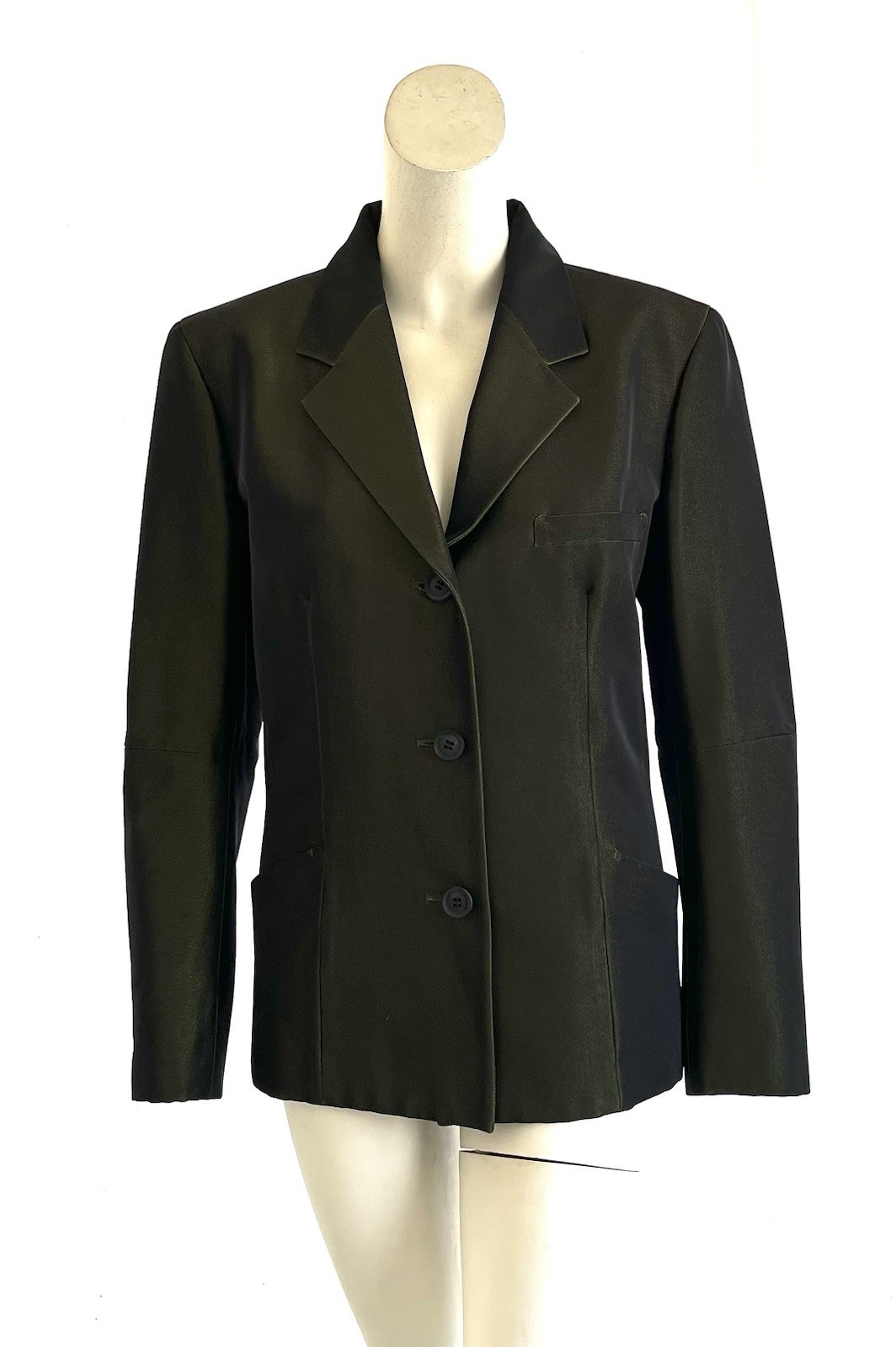 Issey Miyake Vintage 1990s White Label Iridescent Deep Green Jacket