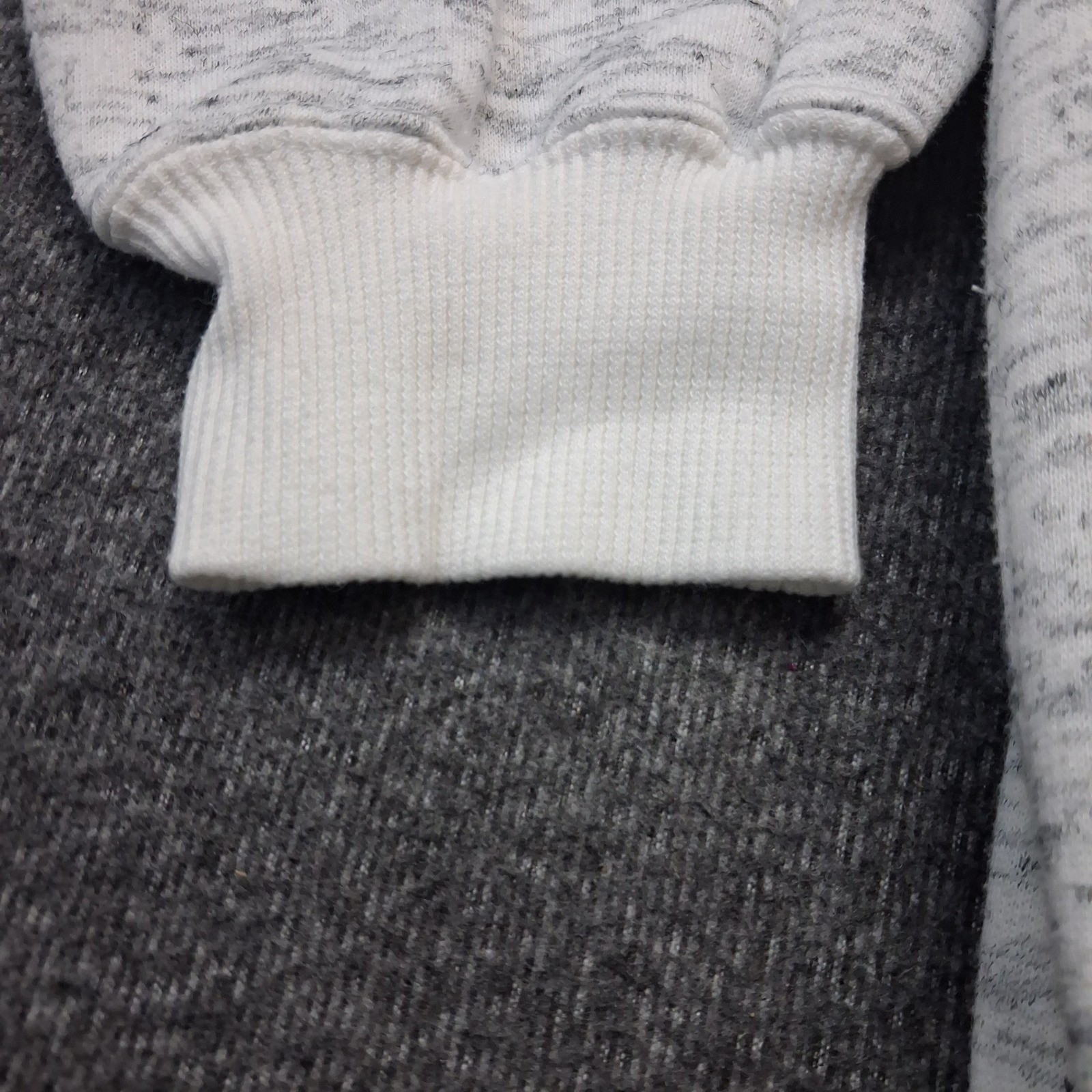 Marcy N Me Patrick Lee VTG Great Outdoors Sweatshirt Grey White Zipper Pocket